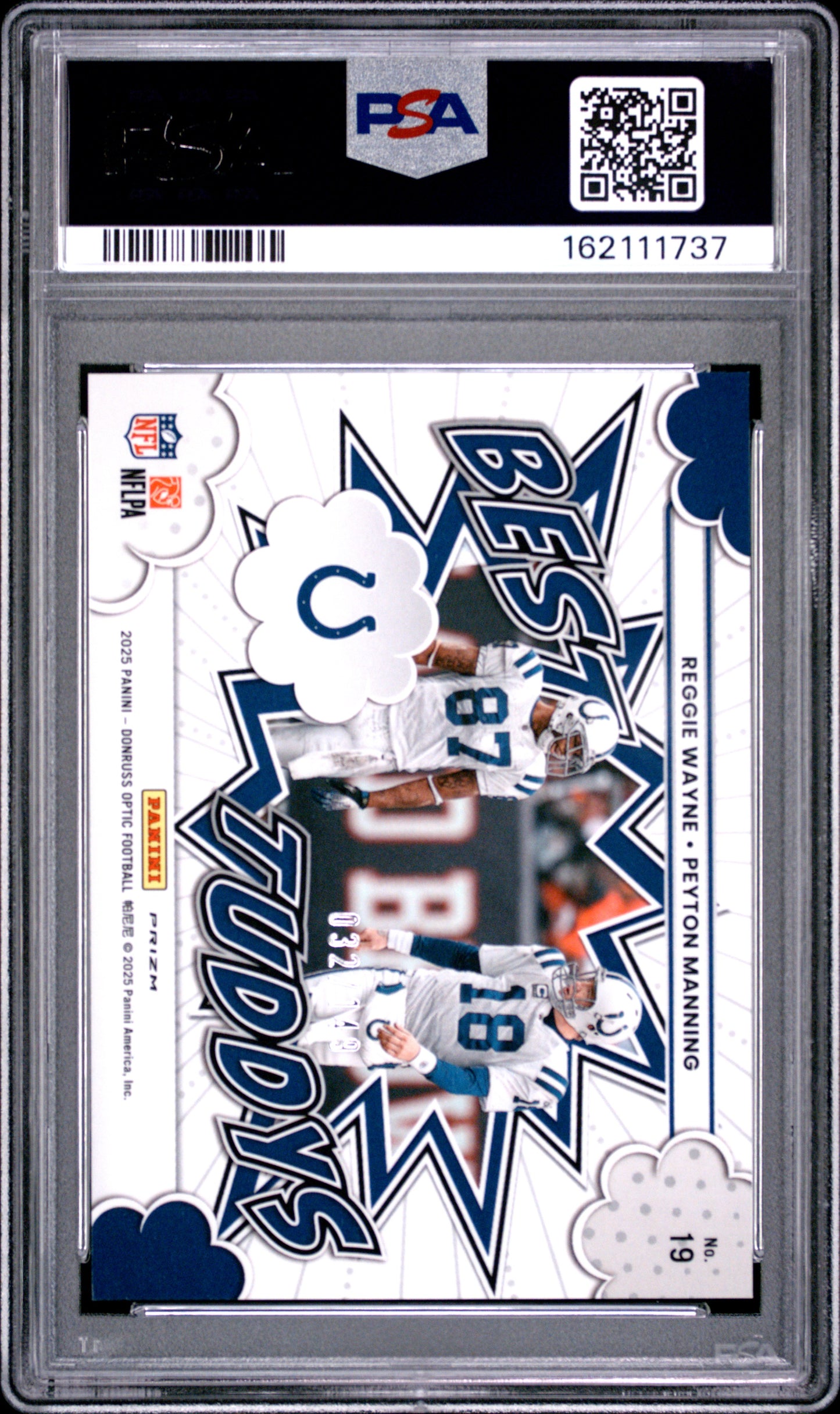 2025 Panini Donruss Optic Best Tuddys Manning Wayne #19 Black Pandora PSA 10