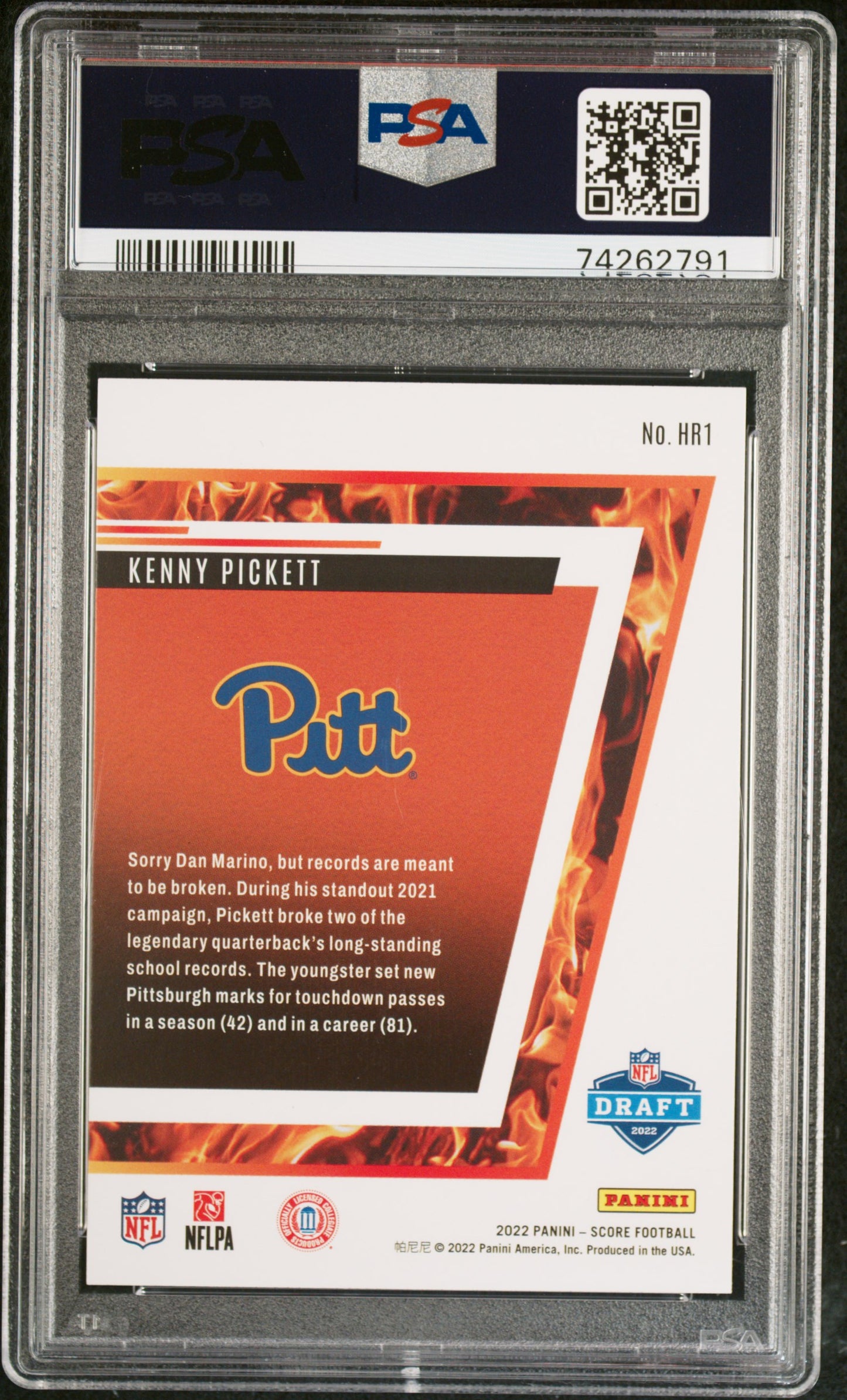2022 Panini Score Hot Rookies Kenny Pickett #HR1 PSA 10