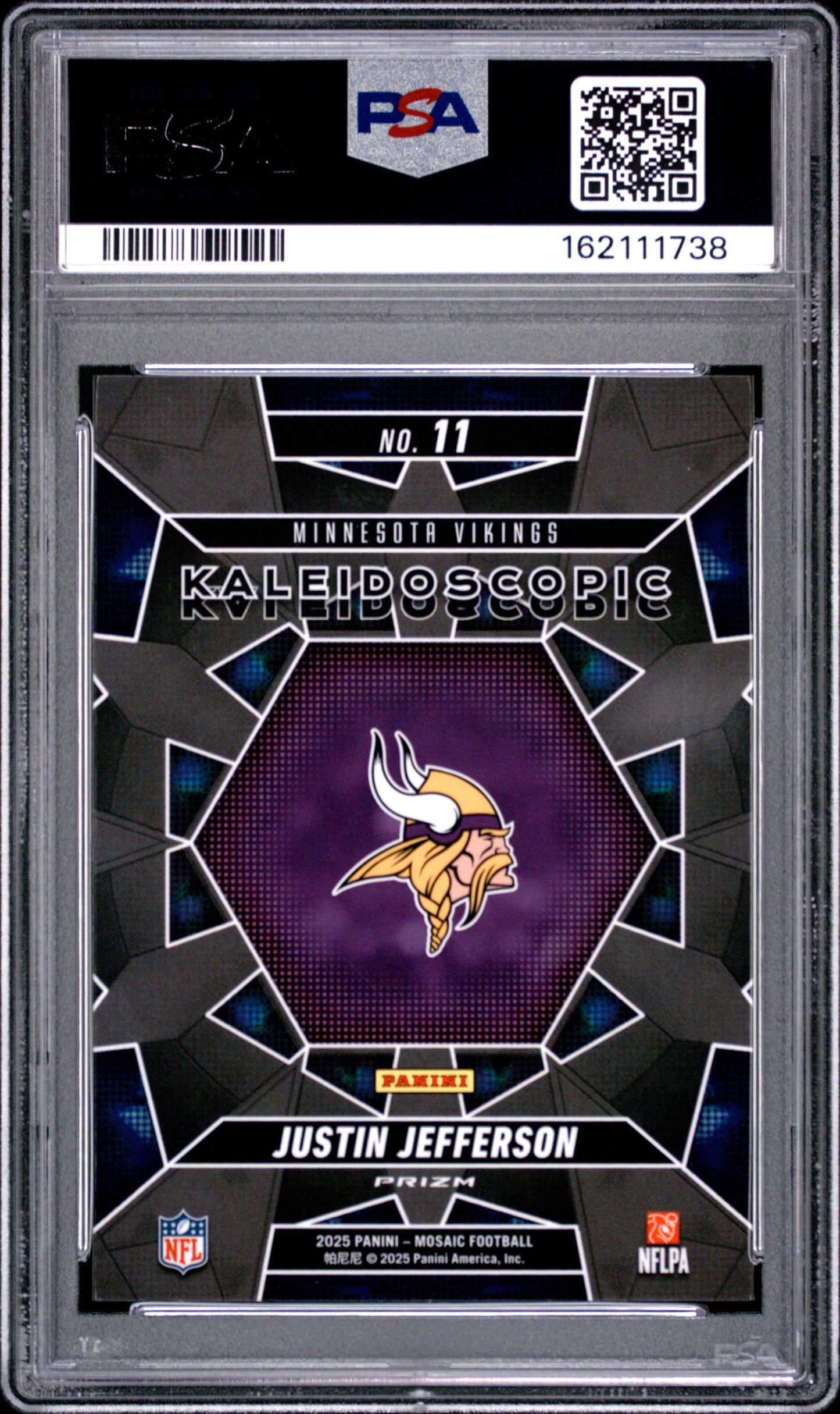 2025 Panini Mosaic Kaleidoscopic Justin Jefferson #11 PSA 10
