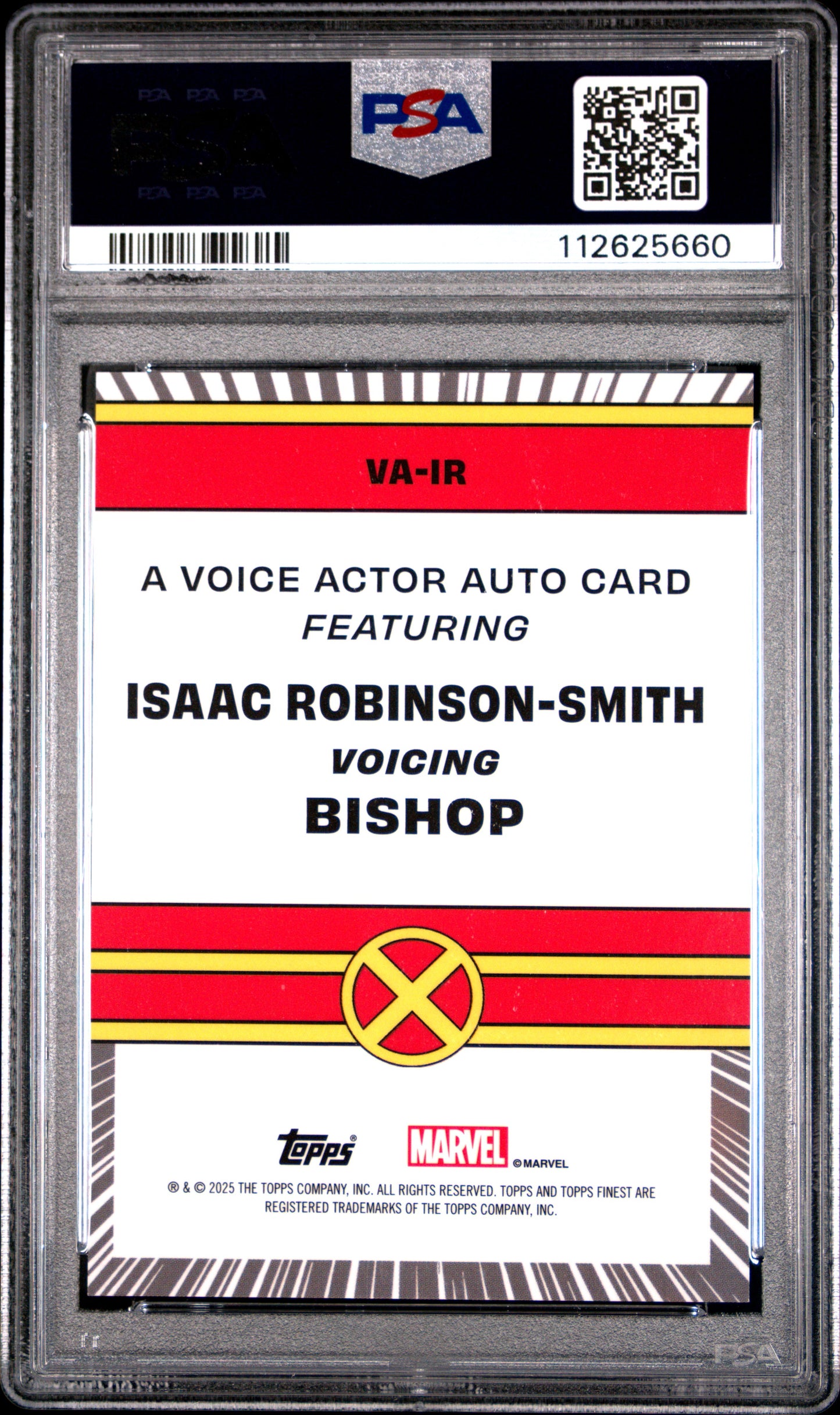 2025 Topps Finest X-Men '97 Voice Actor Auto Isaac Robinson-Smith #VAIR PSA 10