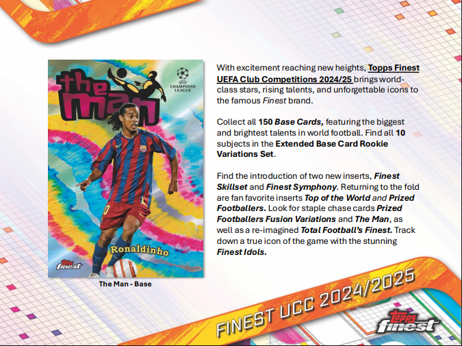 2024-25 Topps UEFA Club Competitions Finest Soccer Hobby Box