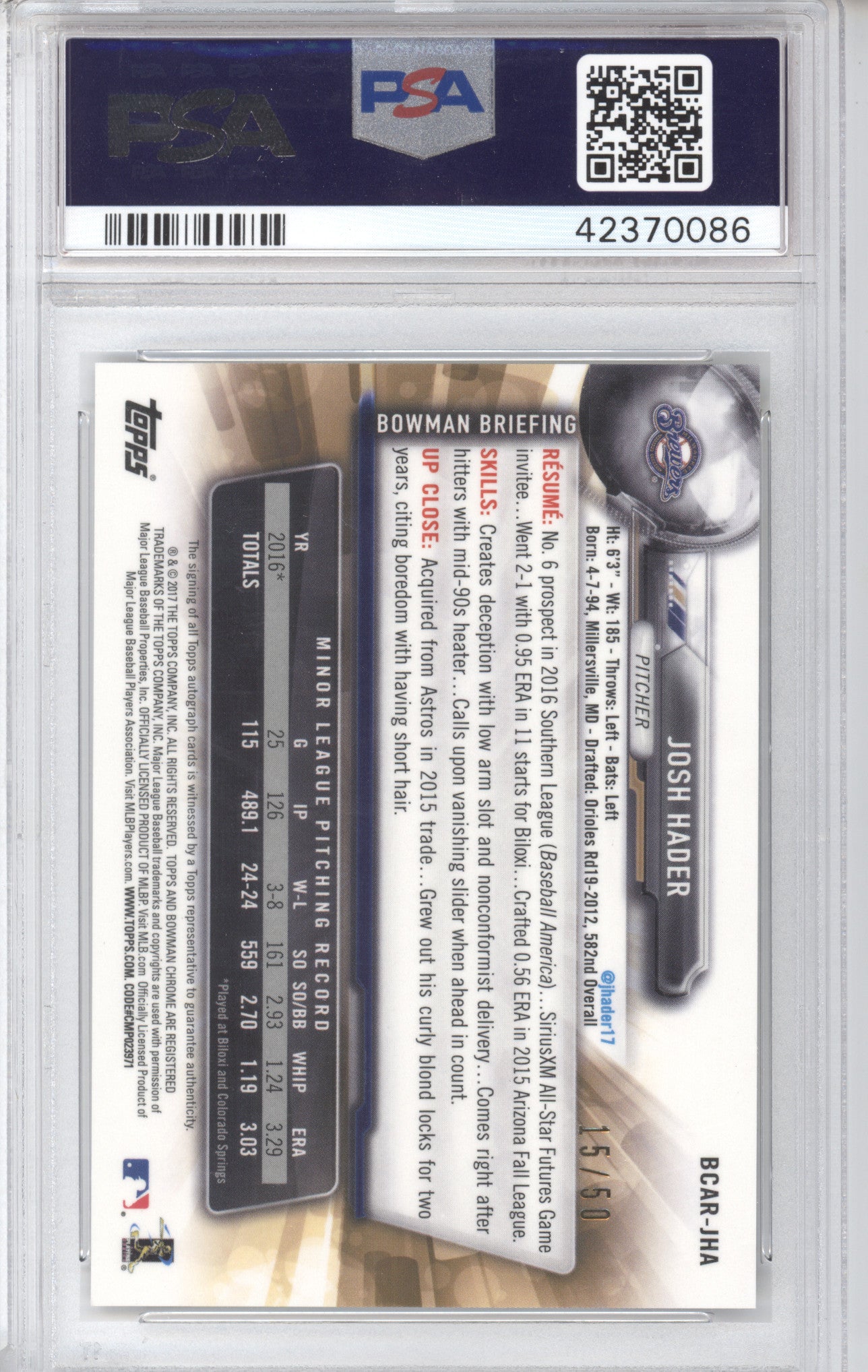 2018 Panini Chronicles Select Juan Soto #15 Aqua 183/299 RC PSA 10