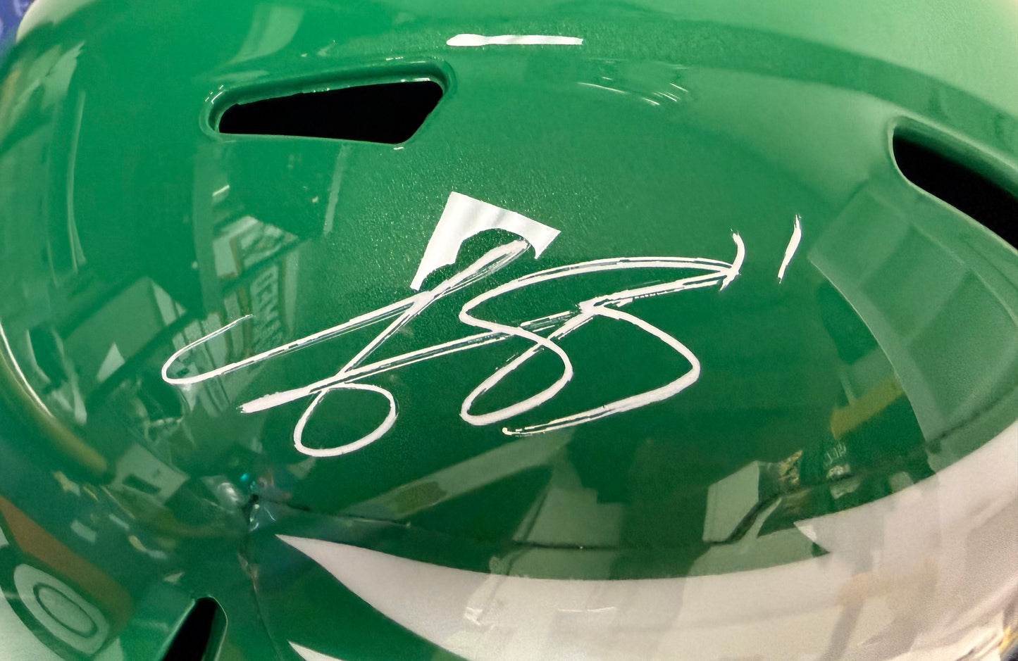 A.J. Brown Philadelphia Eagles Signed Football Helmet (Beckett Authenticated)