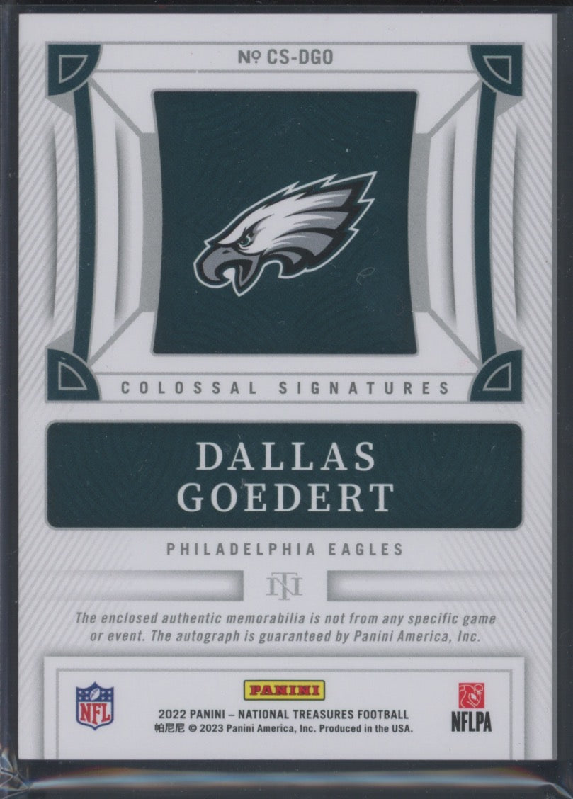 2023 National Treasures Dallas Goedert #CS-DGO 22/25