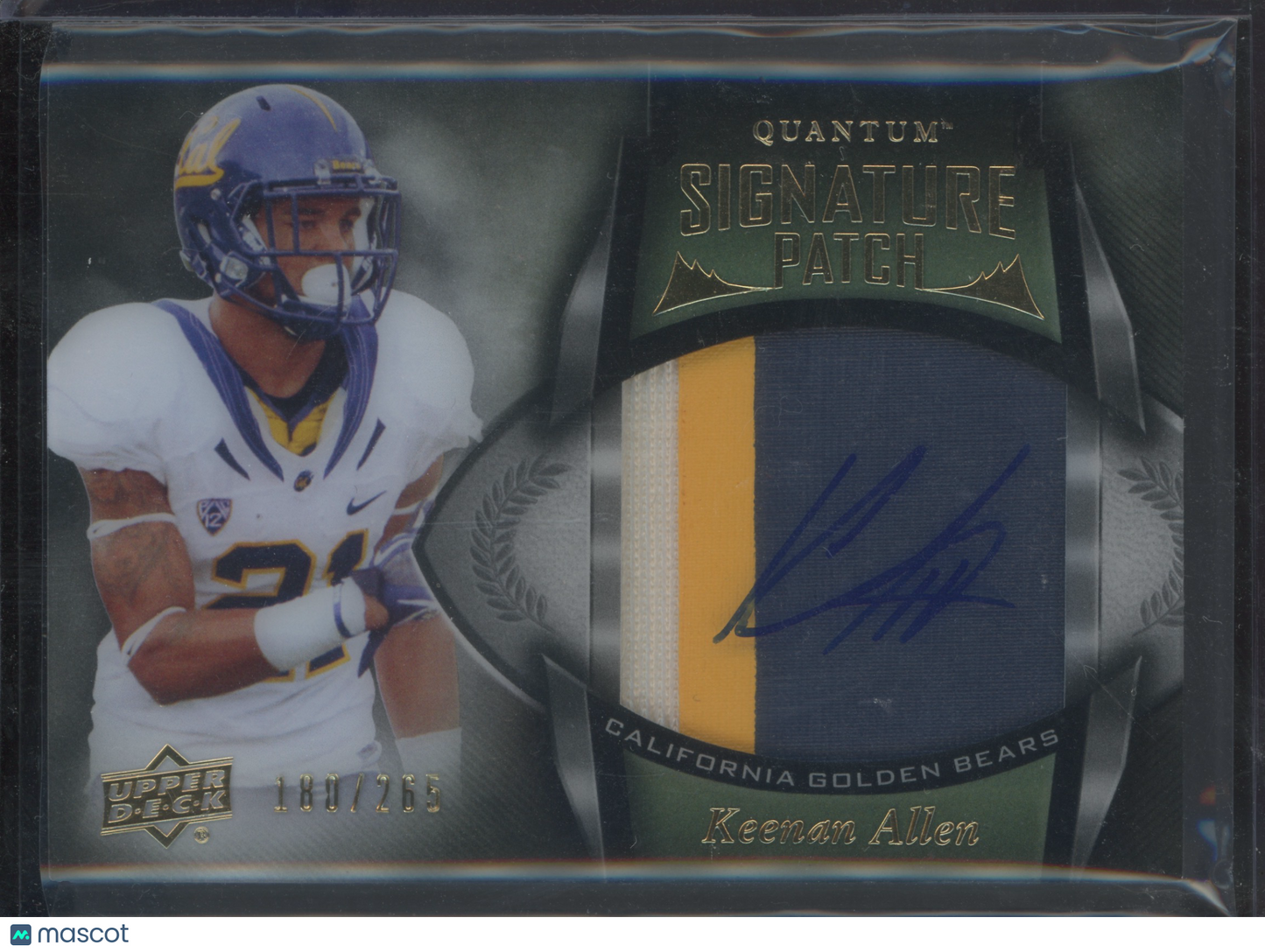 2013 Upper Deck Quantum Signature Patch Keenan Allen #137 Auto 180/265 Patch
