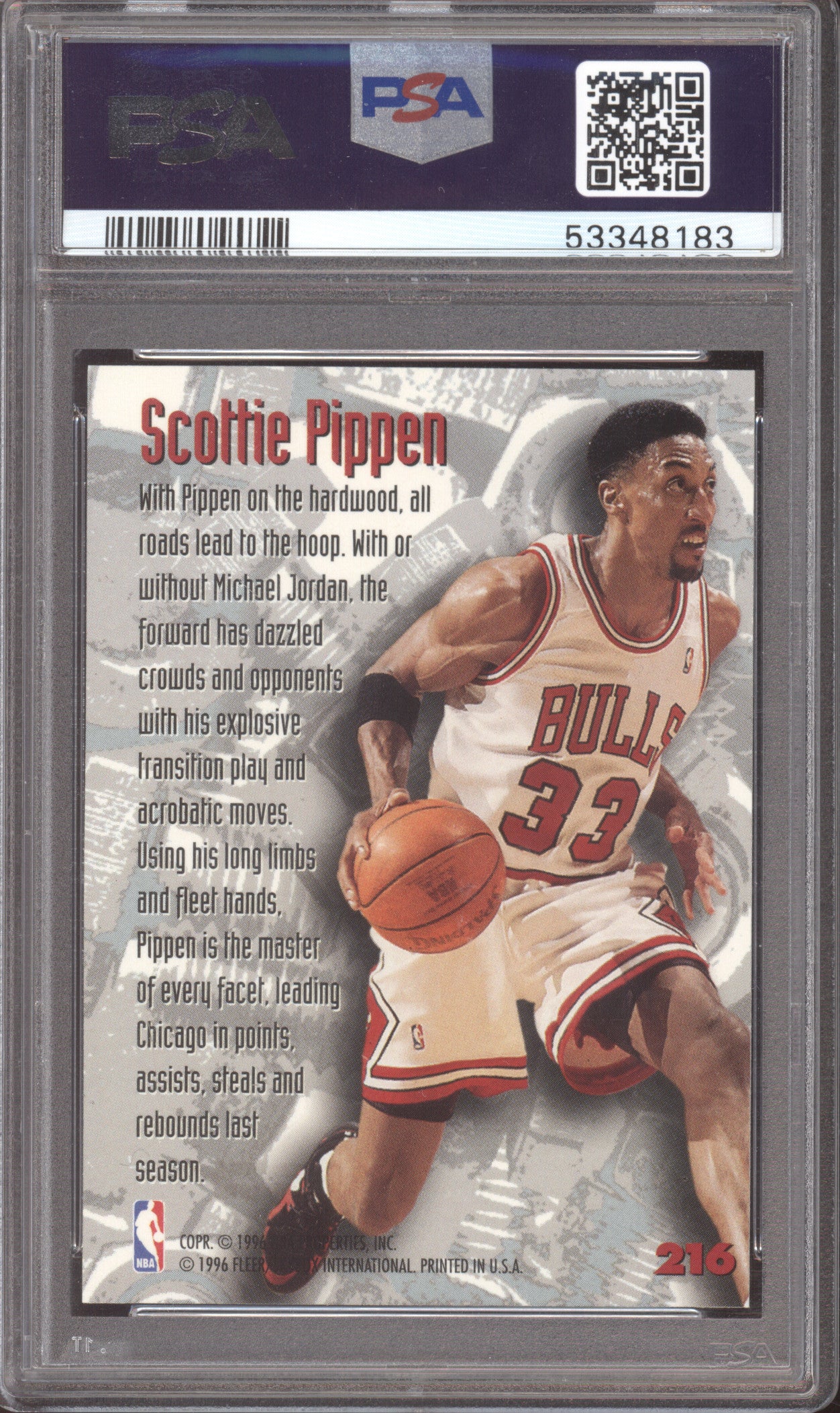 1995 Metal Scottie Pippen #216 PSA 10