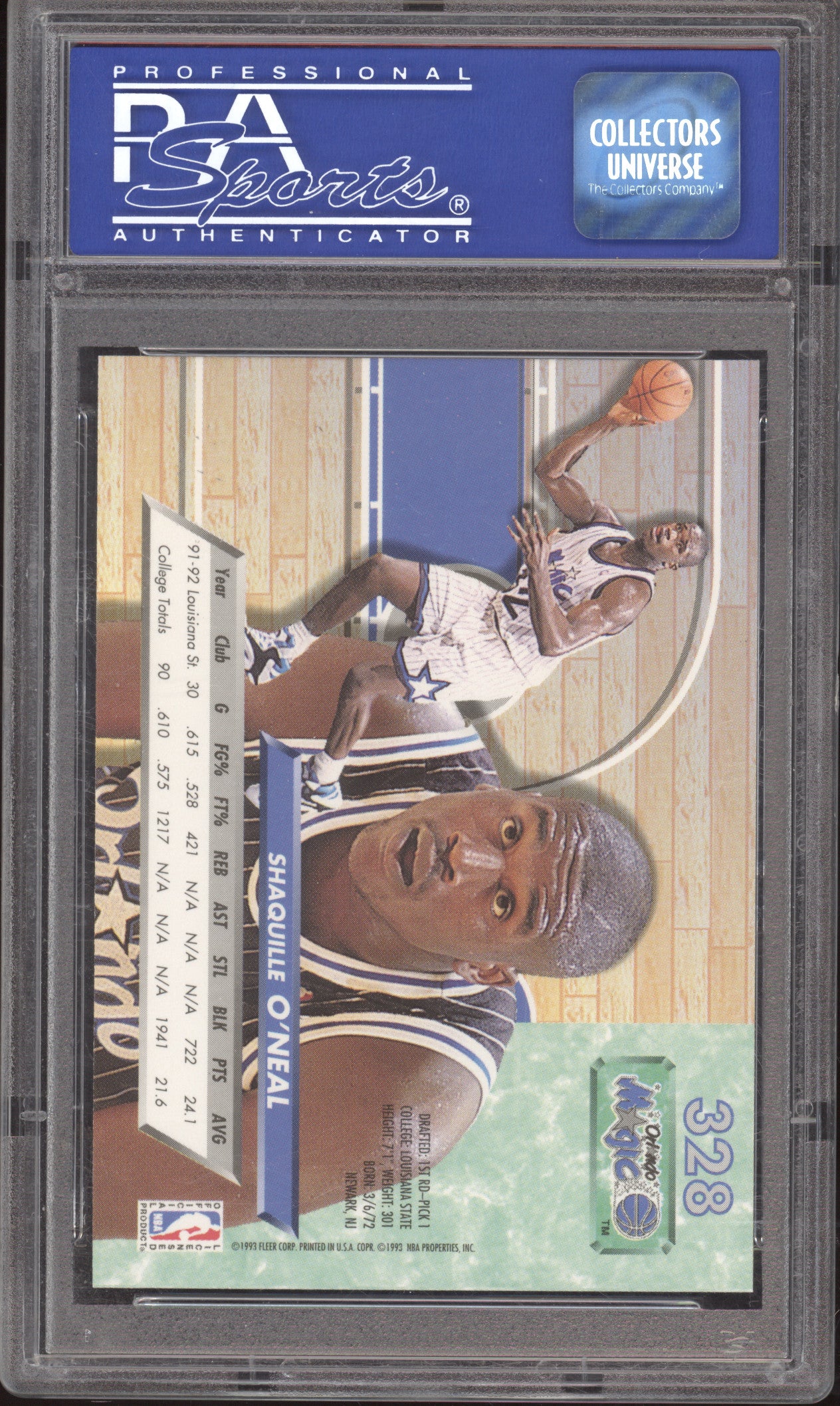 1992 Fleer Ultra Shaquille O'Neal #328 PSA 9