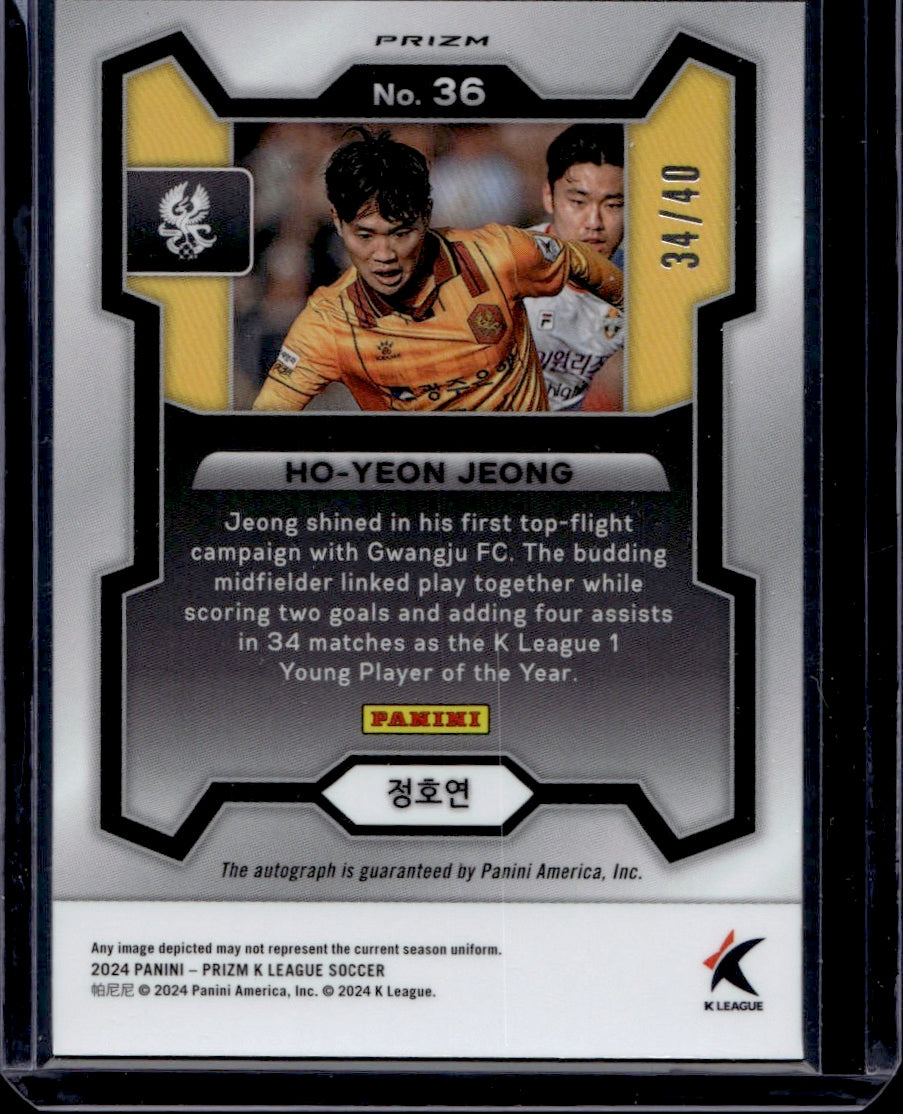 2024 K League Soccer Ho-Yeon Jeong #36 Silver 34/40