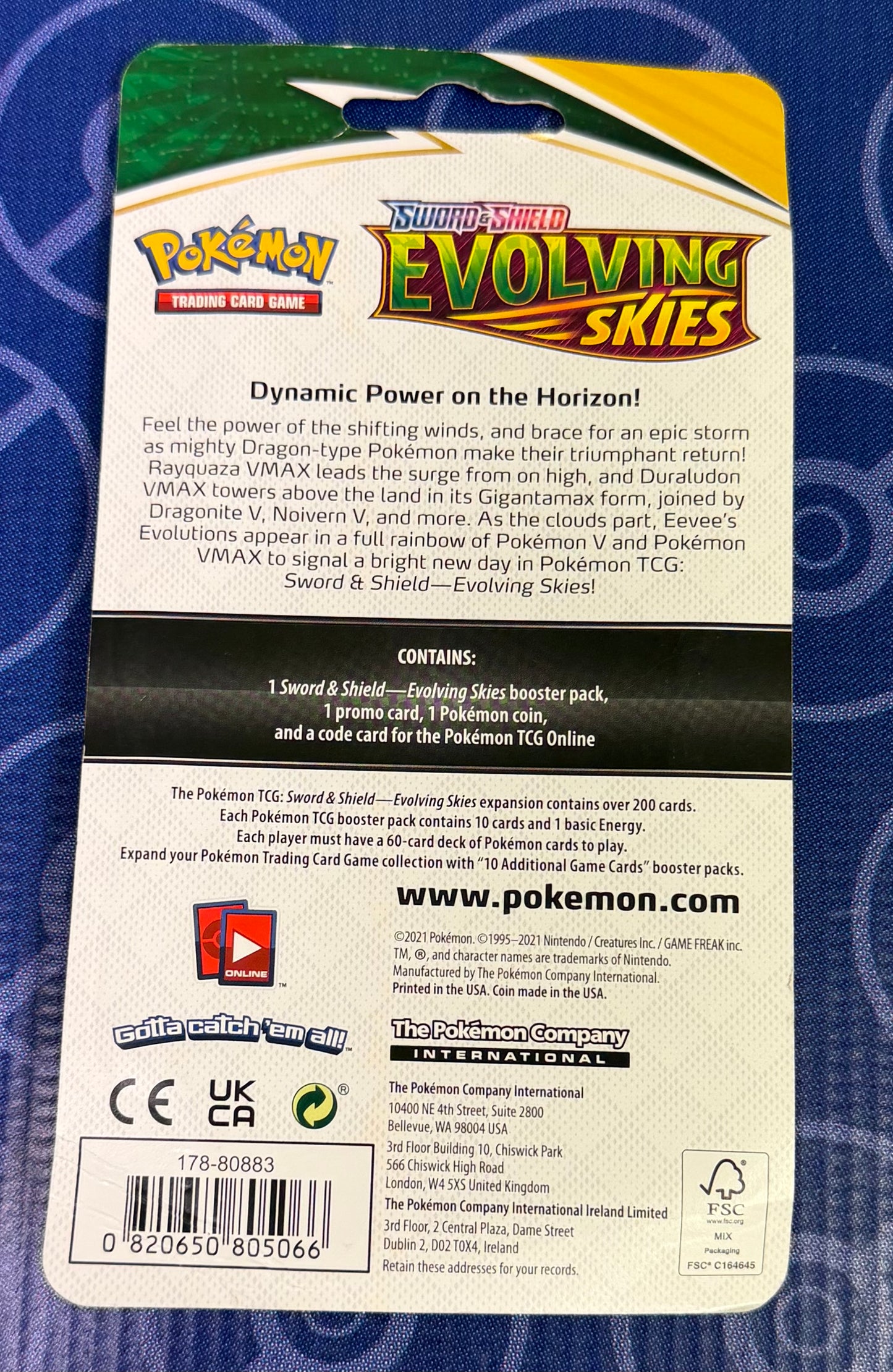 2021 Evolving Skies Blister Booster Pack Eevee Promo Card Coin