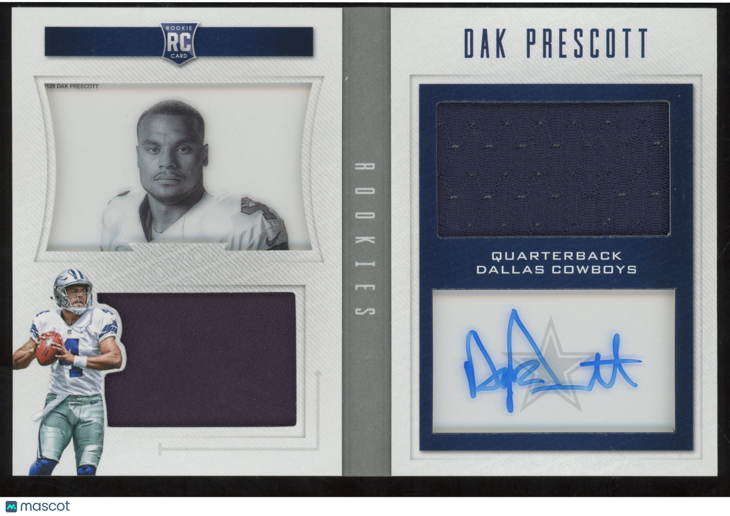 2016 Panini Playbook Football RC Dak Prescott #129 Patch 198/199