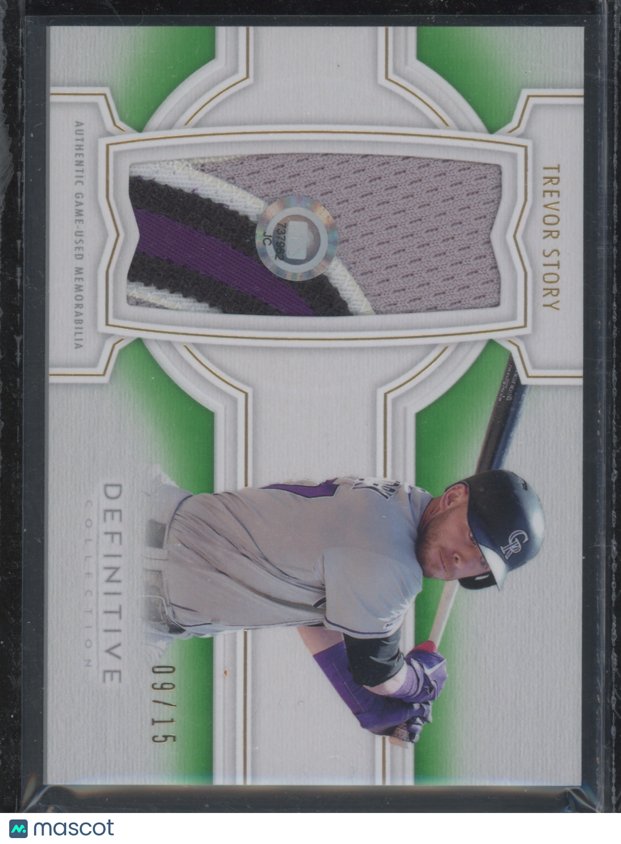 2020 Topps Definitive Collection Trevor Story #DJRC-TS 09/15 Jumbo Patch
