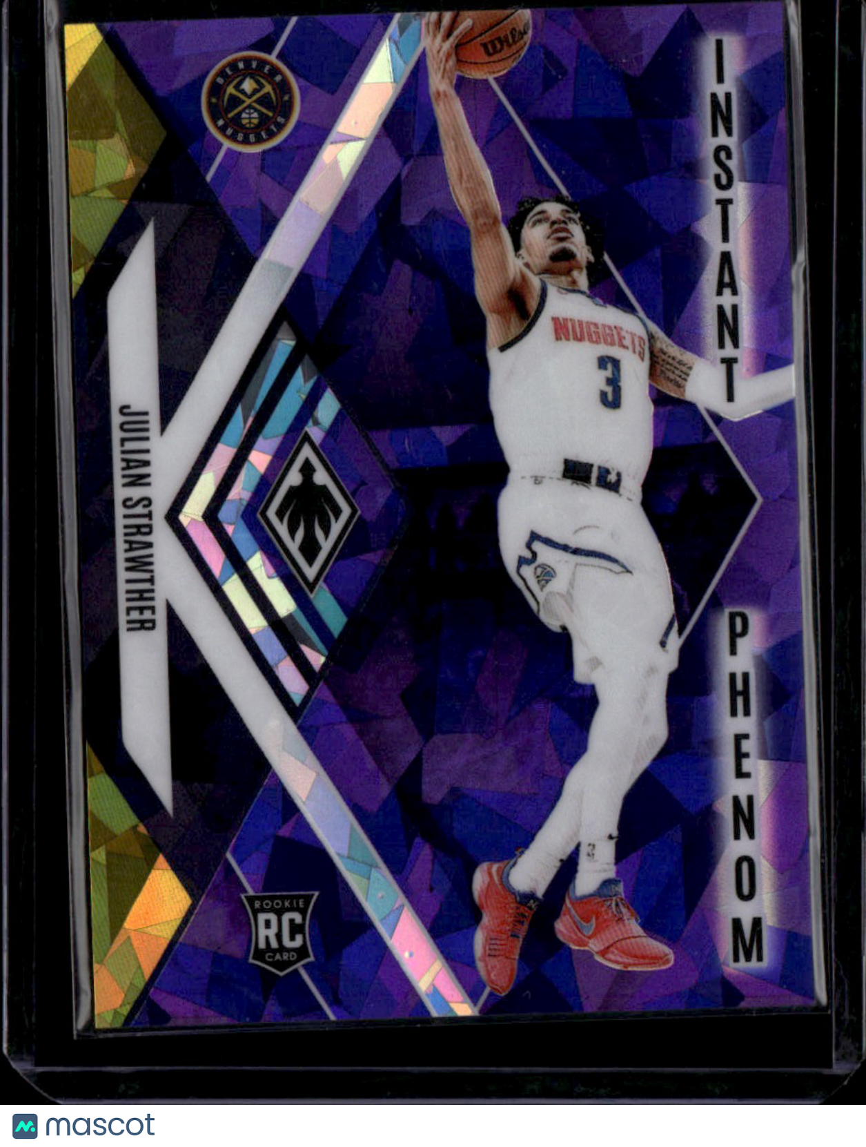 2023-24 Panini Julian Strawther #6 Purple cracked ice RC Card #16/25