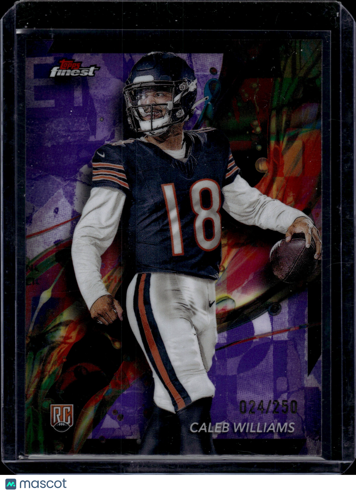 2024 Topps Finest Caleb Williams #61 Purple RC 024/250