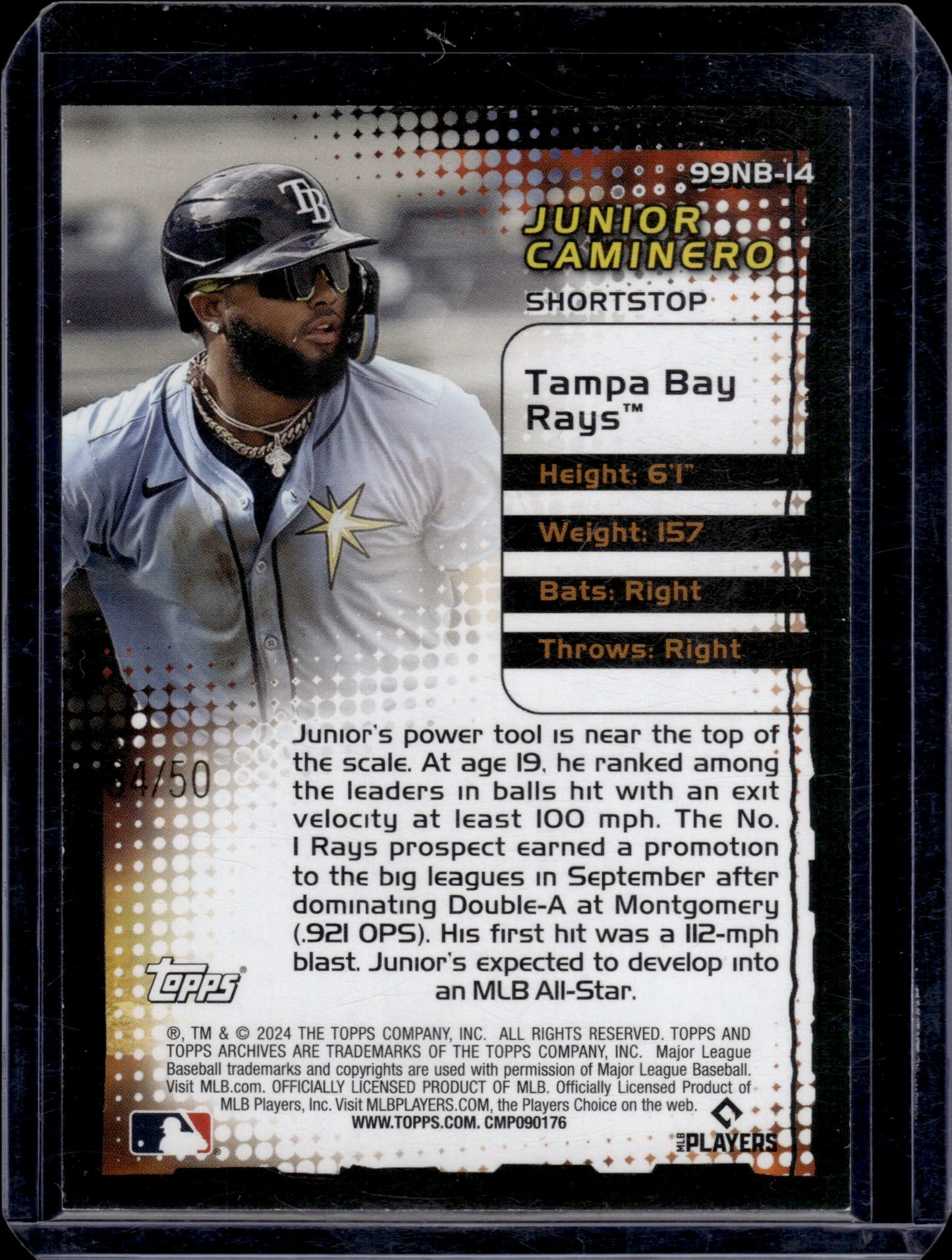 2024 Topps New Breed Junior Caminero #99NB-14 RC