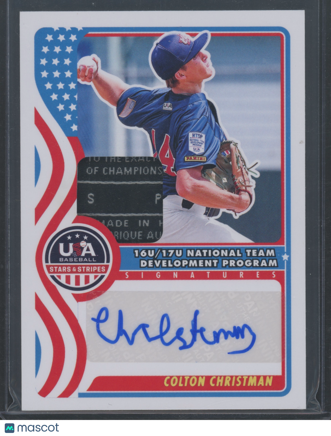 2025 Panini USA Baseball Stars & Stripes Colton Christman #NTS-CC 1 of 1