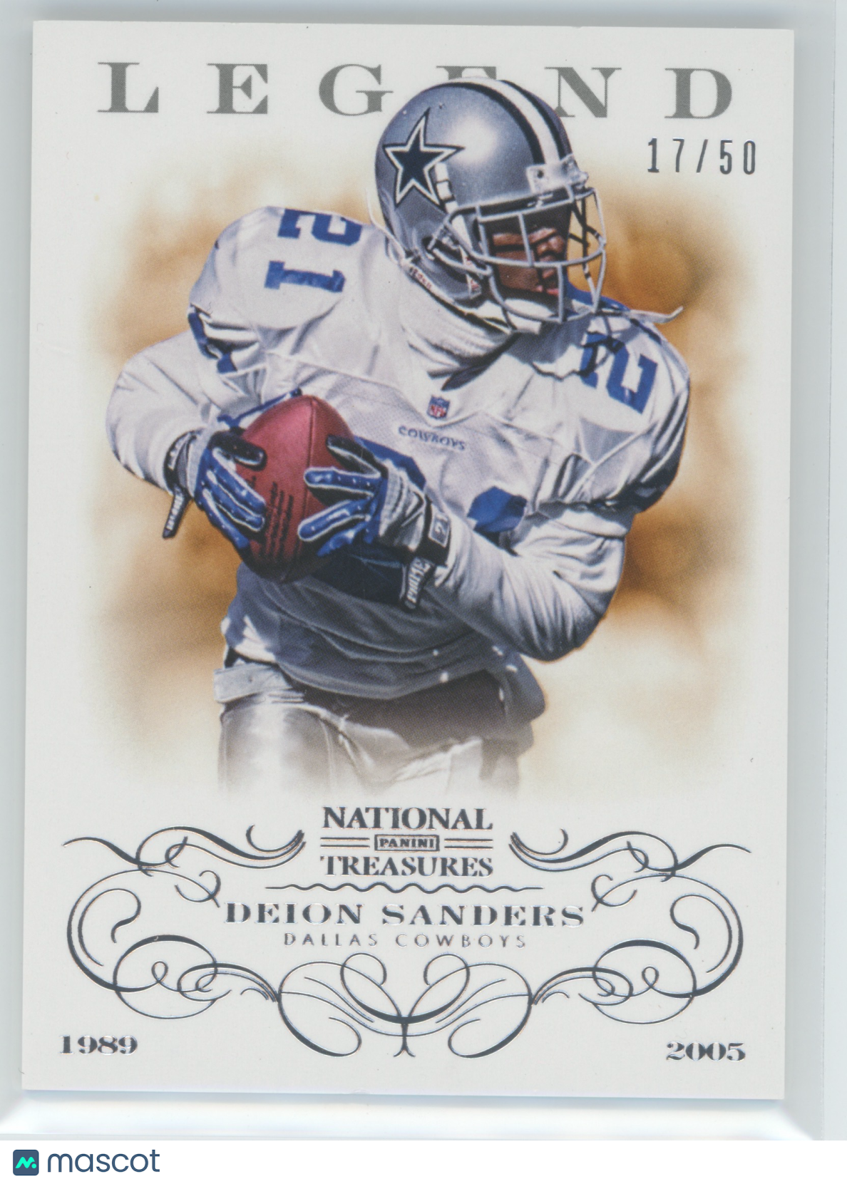 2013 Panini National Treasures Legend Deion Sanders #117 17/50
