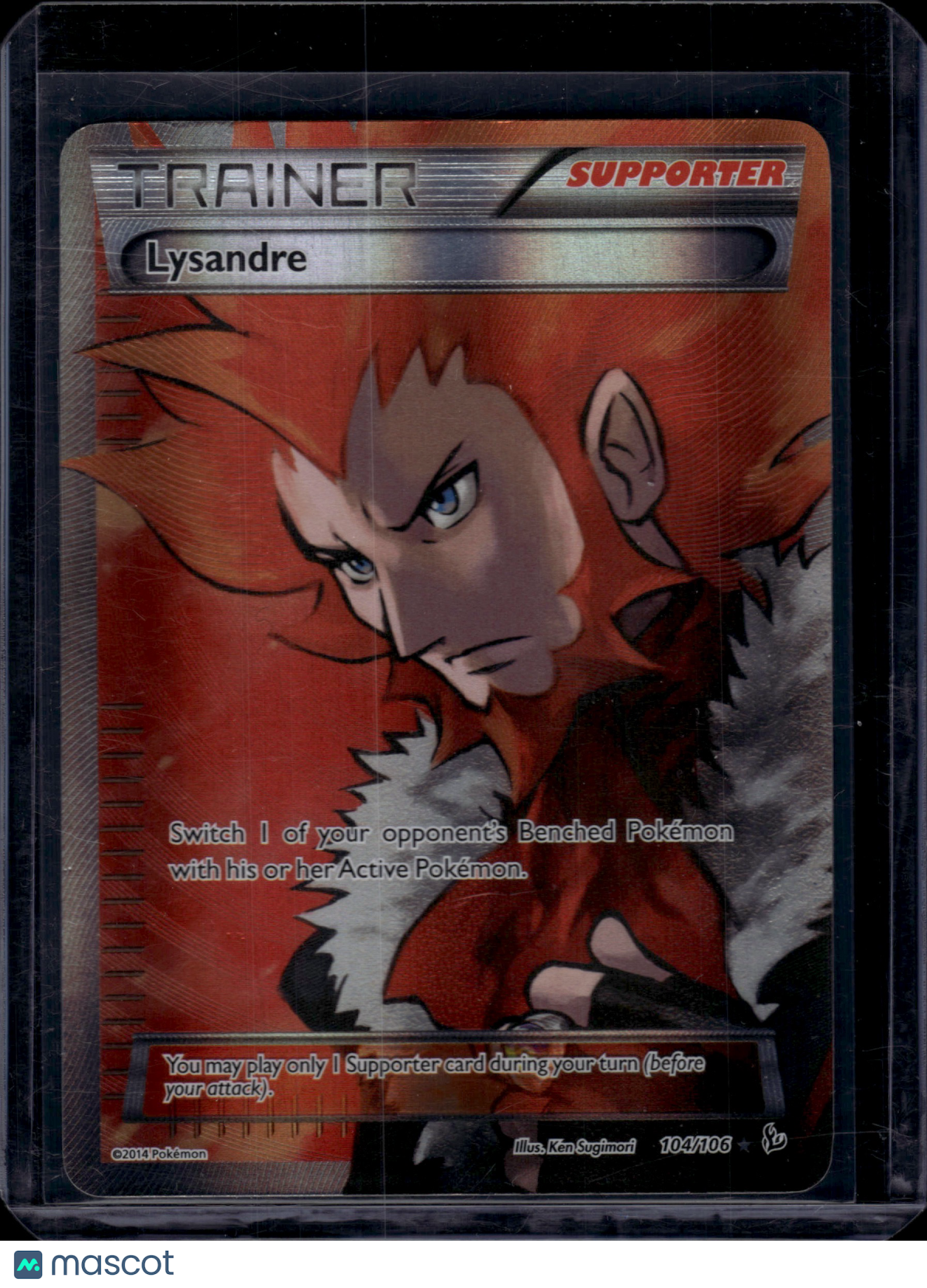 2014 Pokemon XY Flashfire Lysandre #104/106 Full Art
