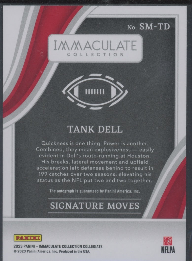 2023 Panini Immaculate Collection Tank Dell #SM-TD 11/49