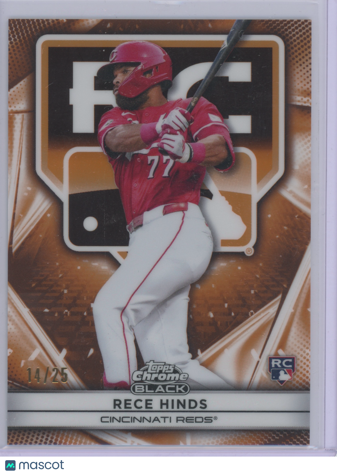 2025 Topps Chrome Black Rece Hinds #71 RC 14/25