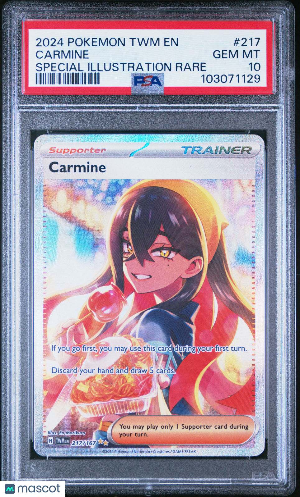 Pokemon TCG Carmine #217 Special Illustration Rare PSA 10