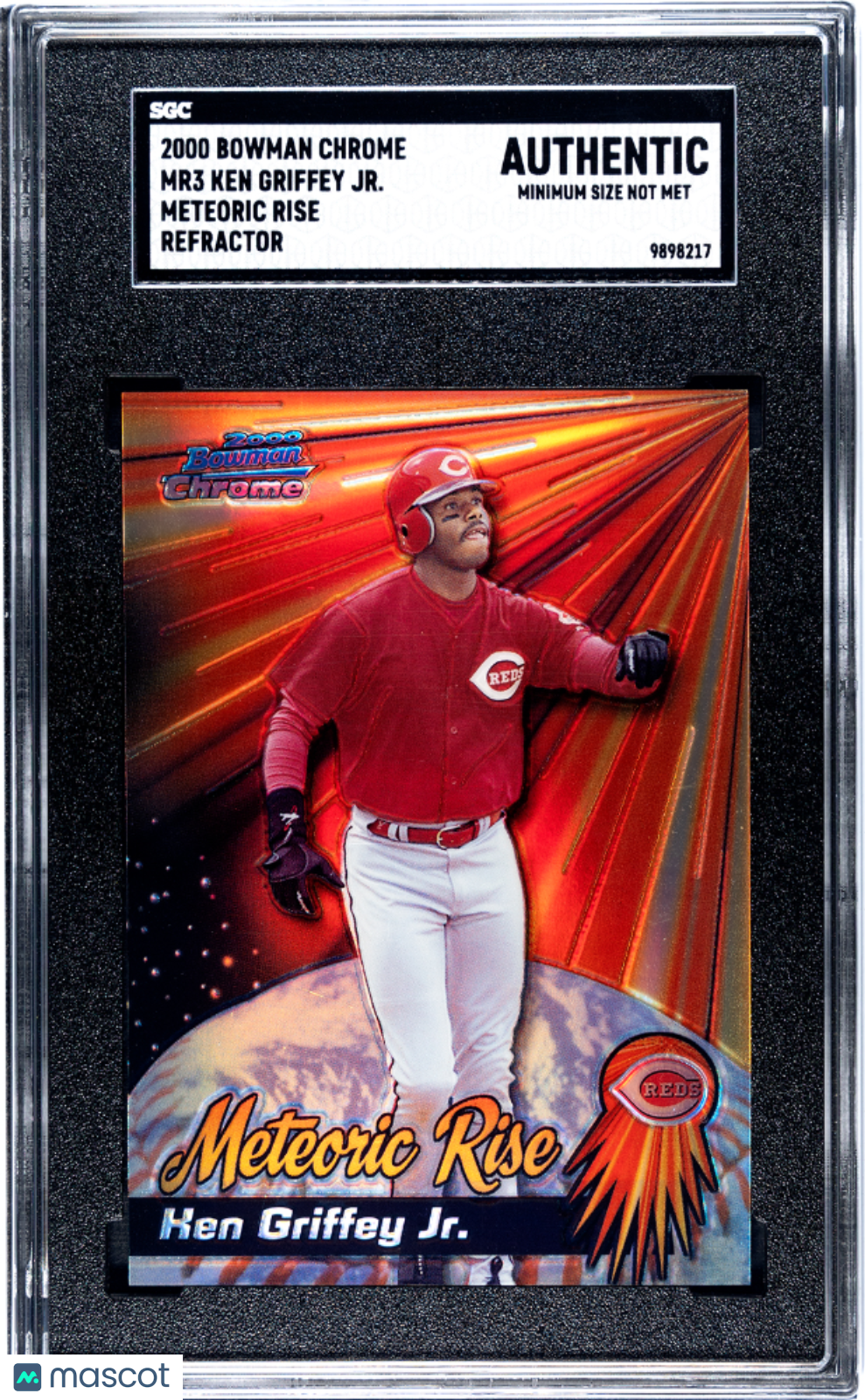 2000 Bowman Chrome Ken Griffey JR. #MR3 Meteoric Rise Refractor SGC