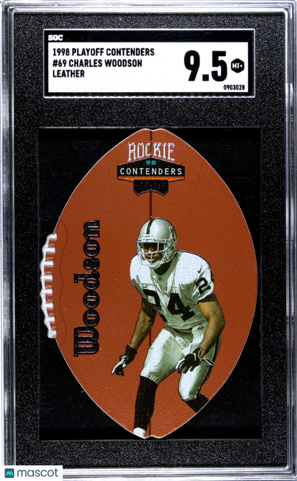 1998 Playoff Contenders Charles Woodson #69 Leather SGC 9.5