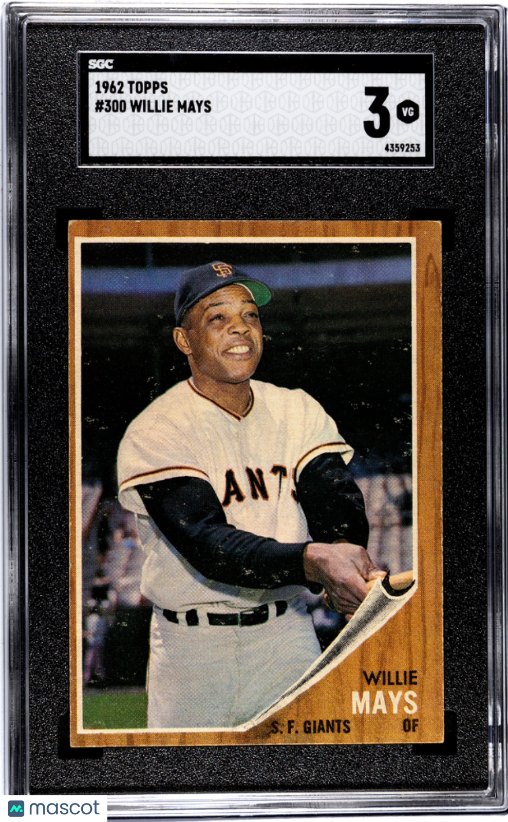 1962 Topps Willie Mays #300 SGC 3