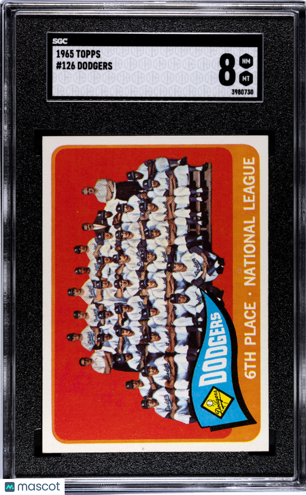 1965 Topps Dodgers #126 SGC 8