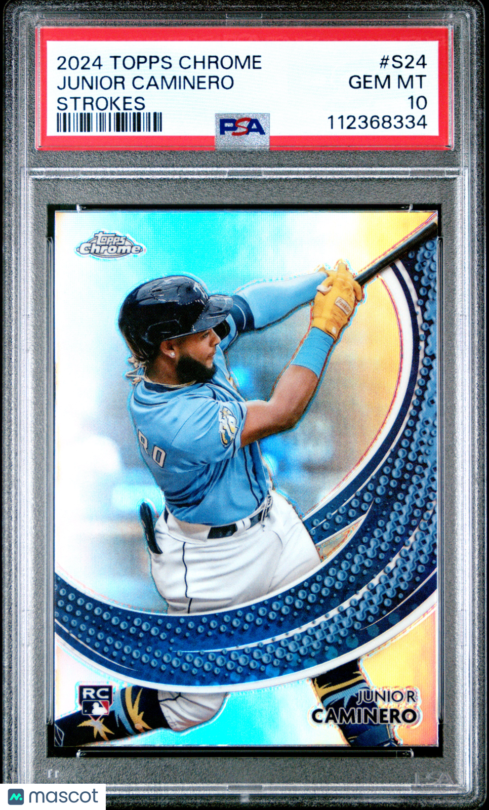 2024 Topps Chrome Strokes Junior Caminero #S24 PSA 10
