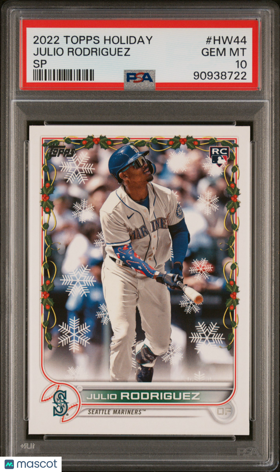 2022 Topps Holiday Julio Rodriguez #HW44 SP PSA 10
