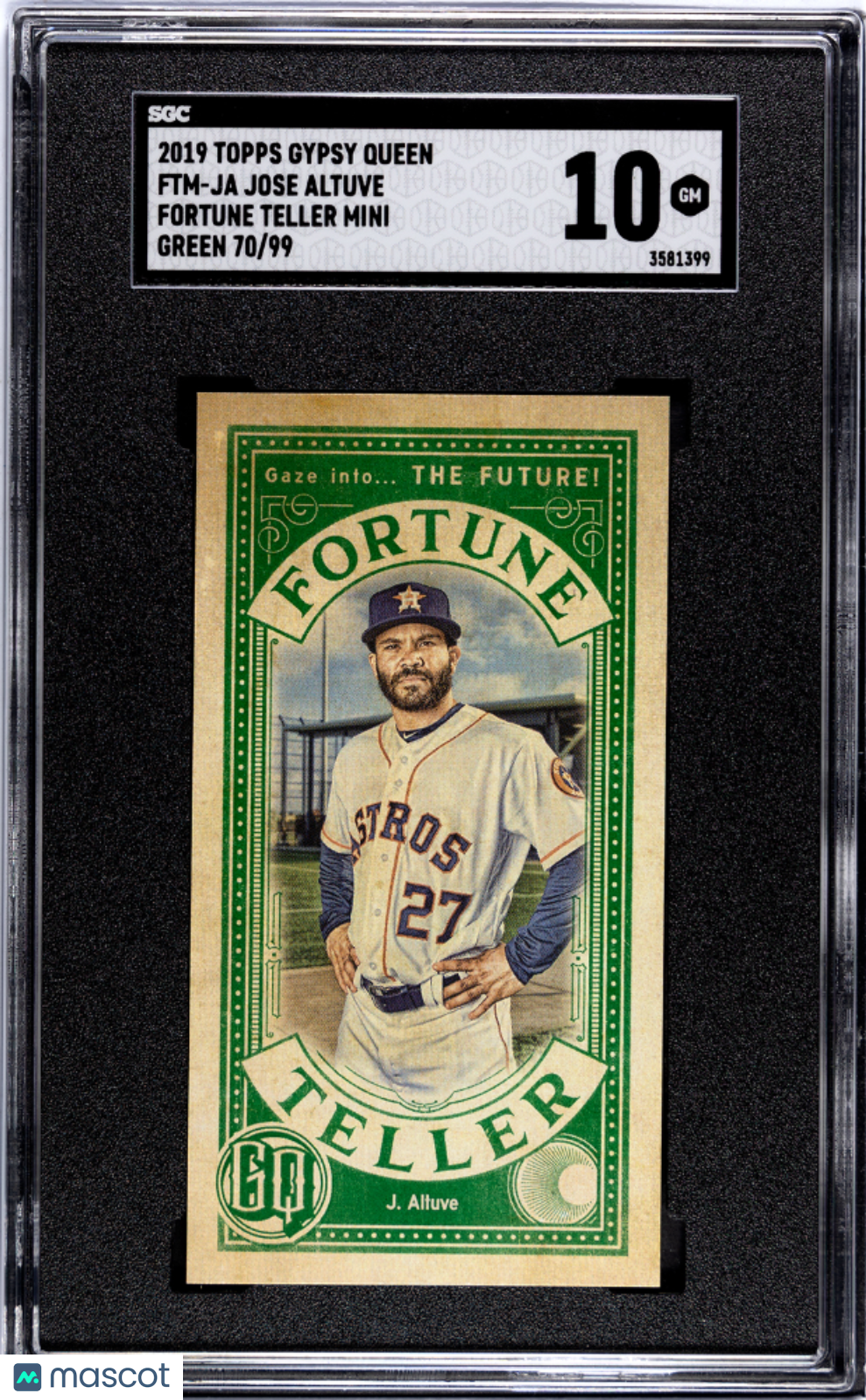 2019 Topps Gypsy Queen Jose Altuve #FTM-JA Fortune Teller Mini Green 70/99