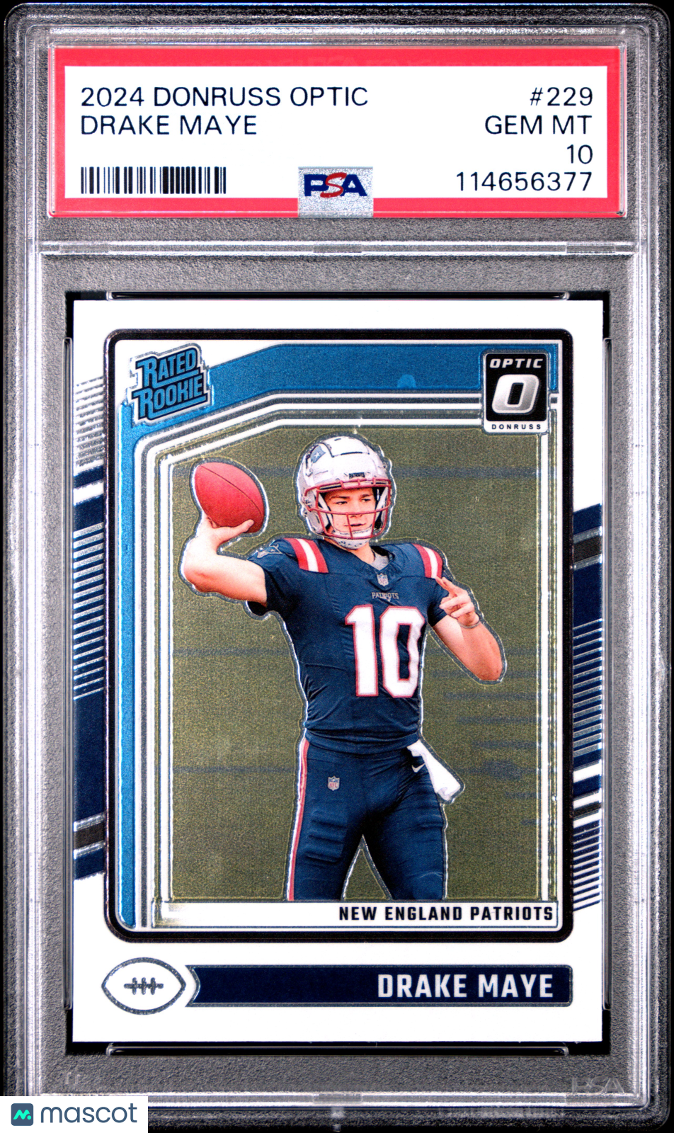 2024 Donruss Optic Drake Maye #229 Rated Rookie PSA 10