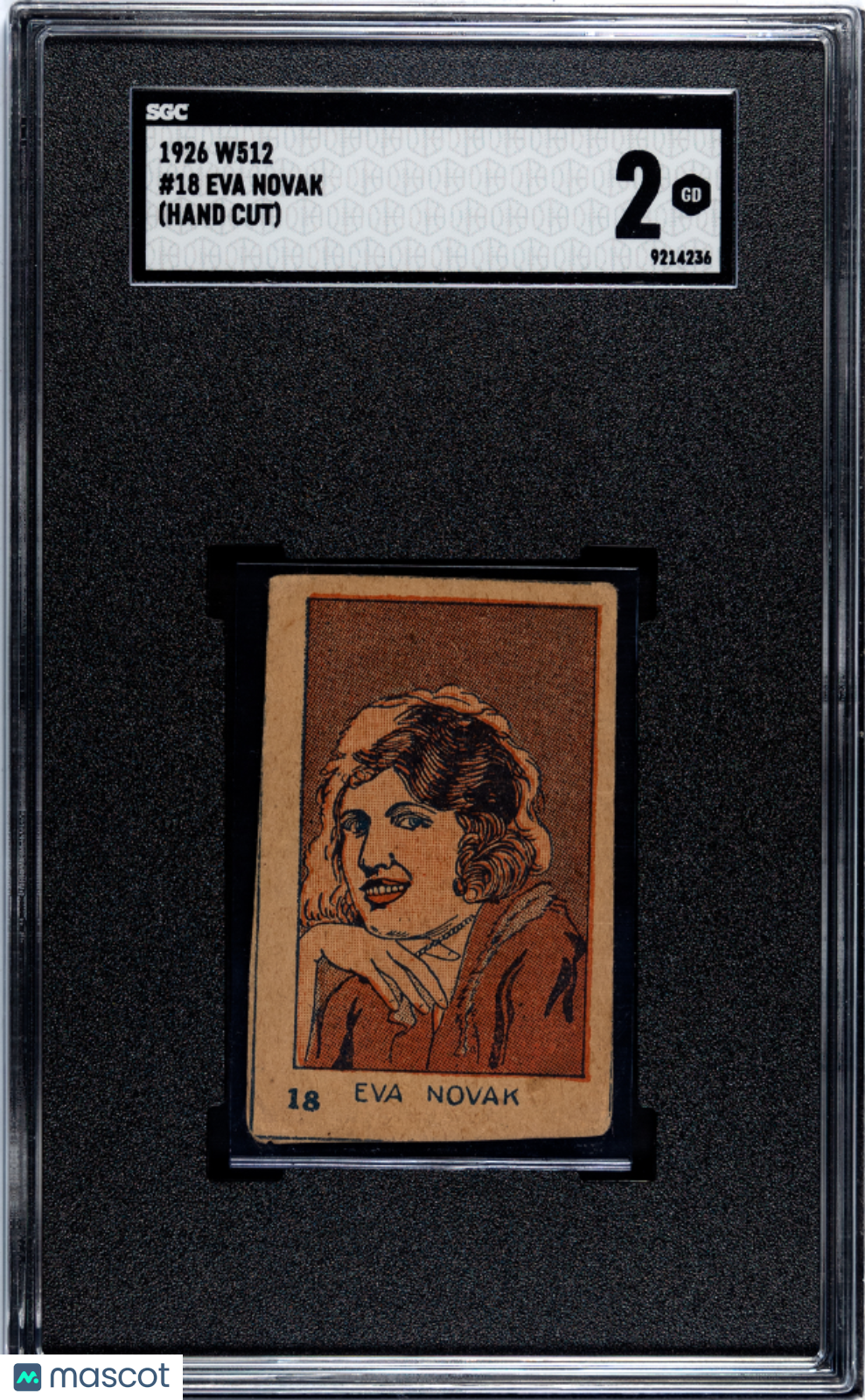 1926 W512 Eva Novak #18 SGC 2