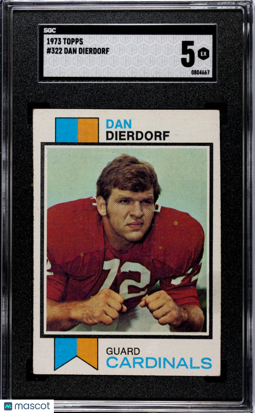 1973 Topps Dan Dierdorf #322 SGC 5