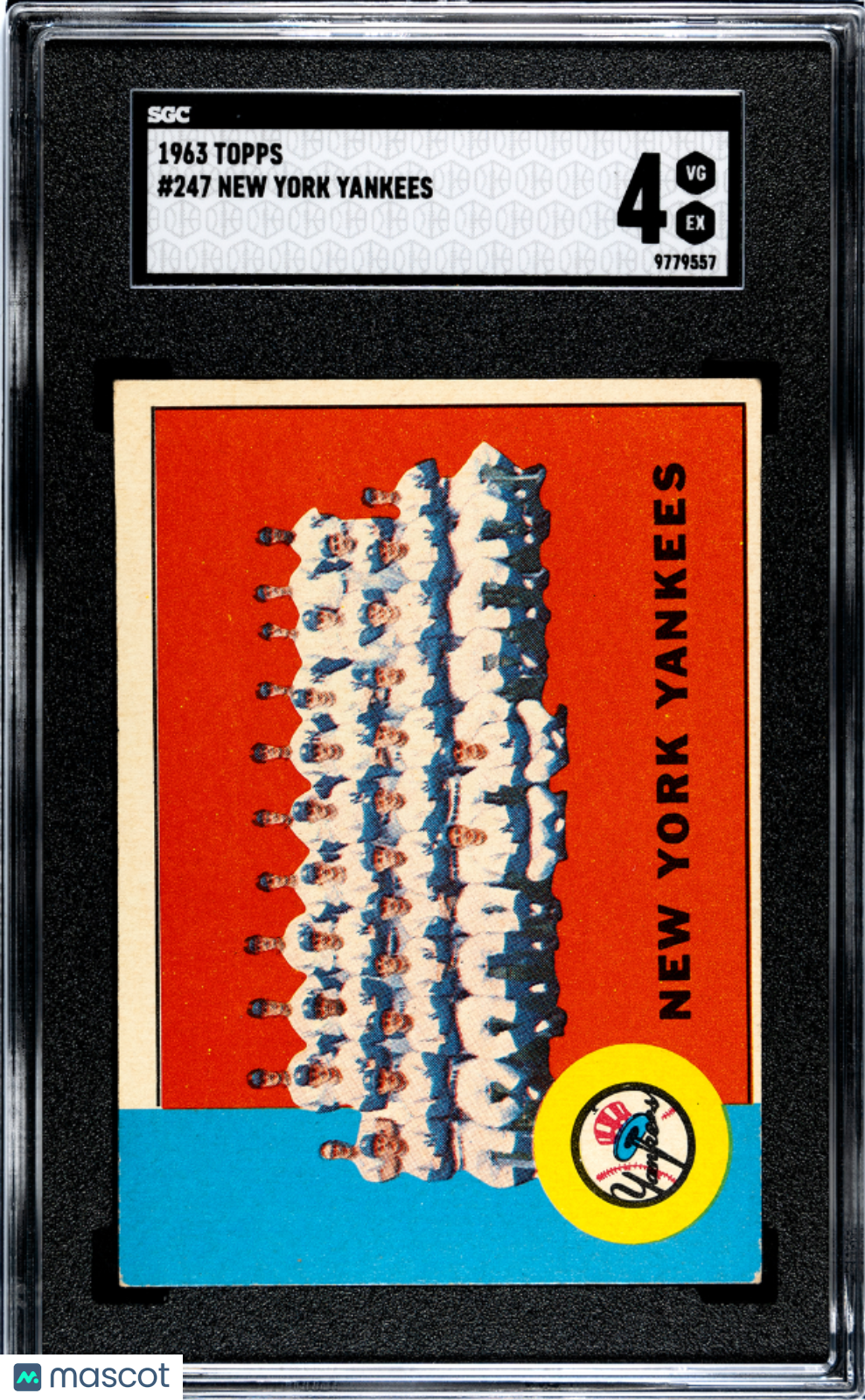 1963 Topps New York Yankees #247 SGC 4