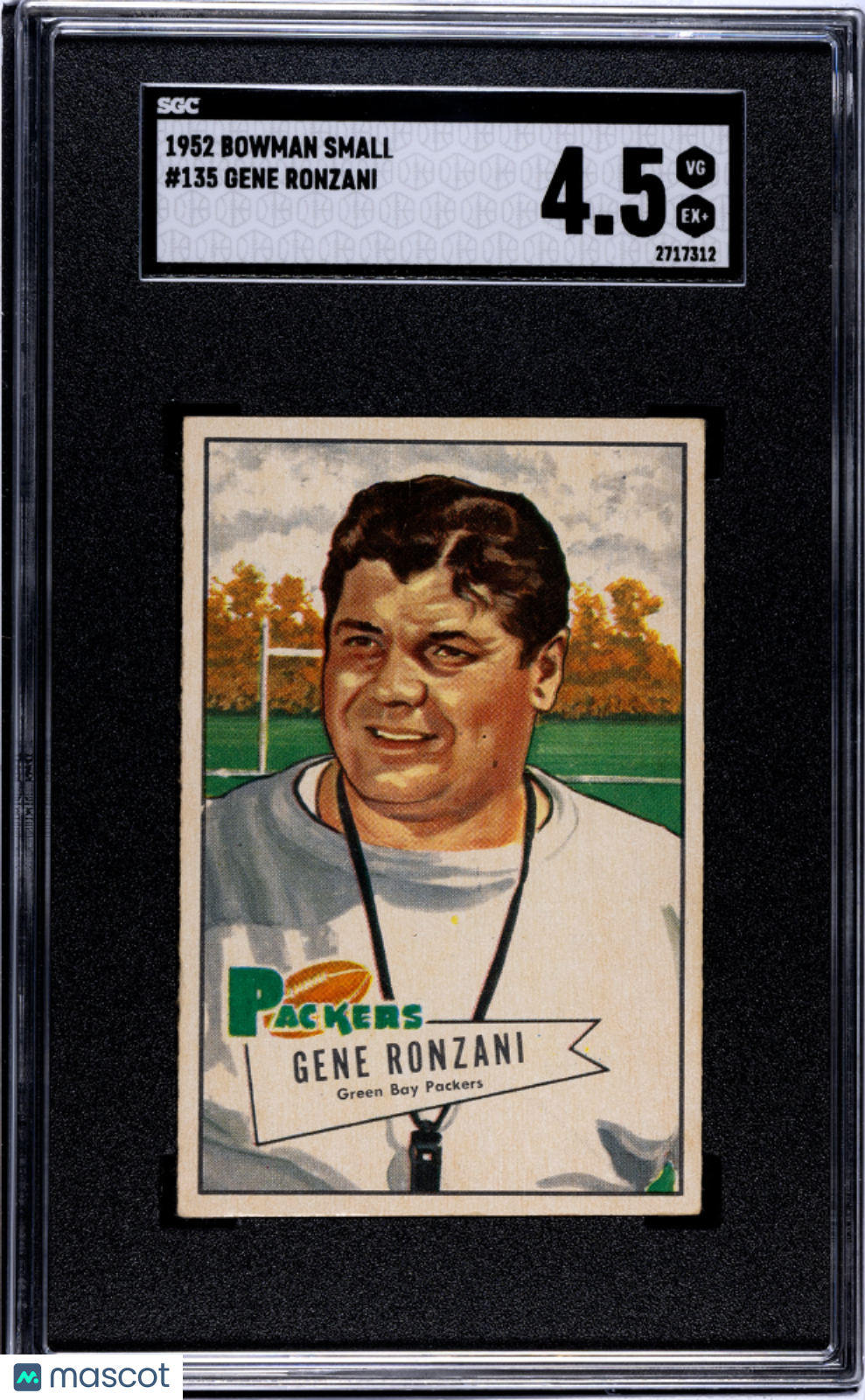 1952 Bowman Small Gene Ronzani #135 SGC 4.5