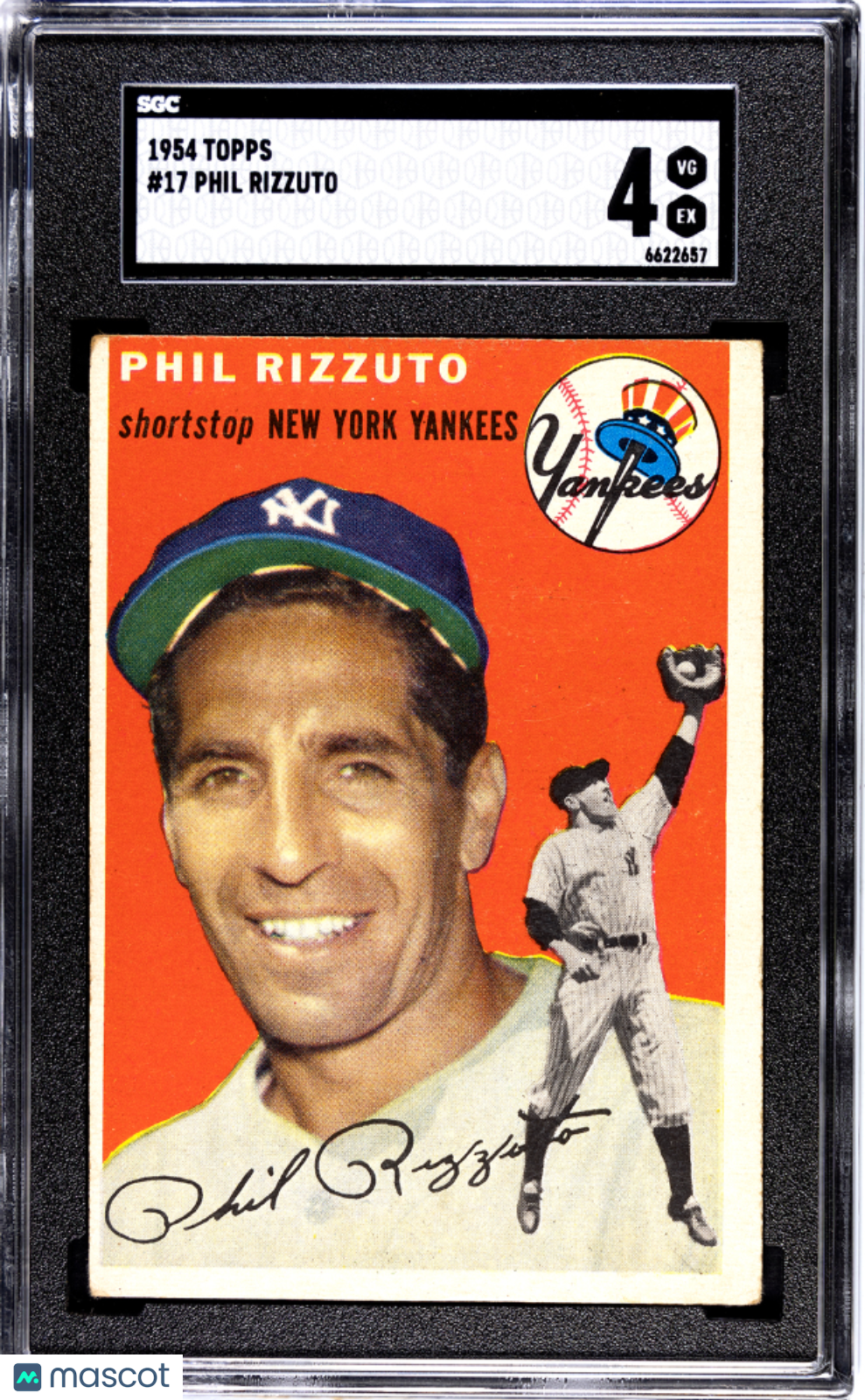 1954 Topps Phil Rizzuto #17 SGC 4