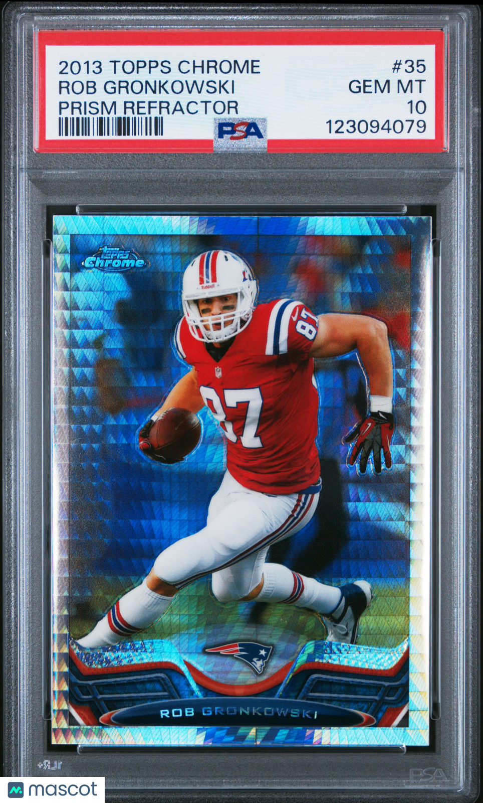 2013 Topps Chrome Rob Gronkowski #35 Prism Refractor 171/260 PSA 10