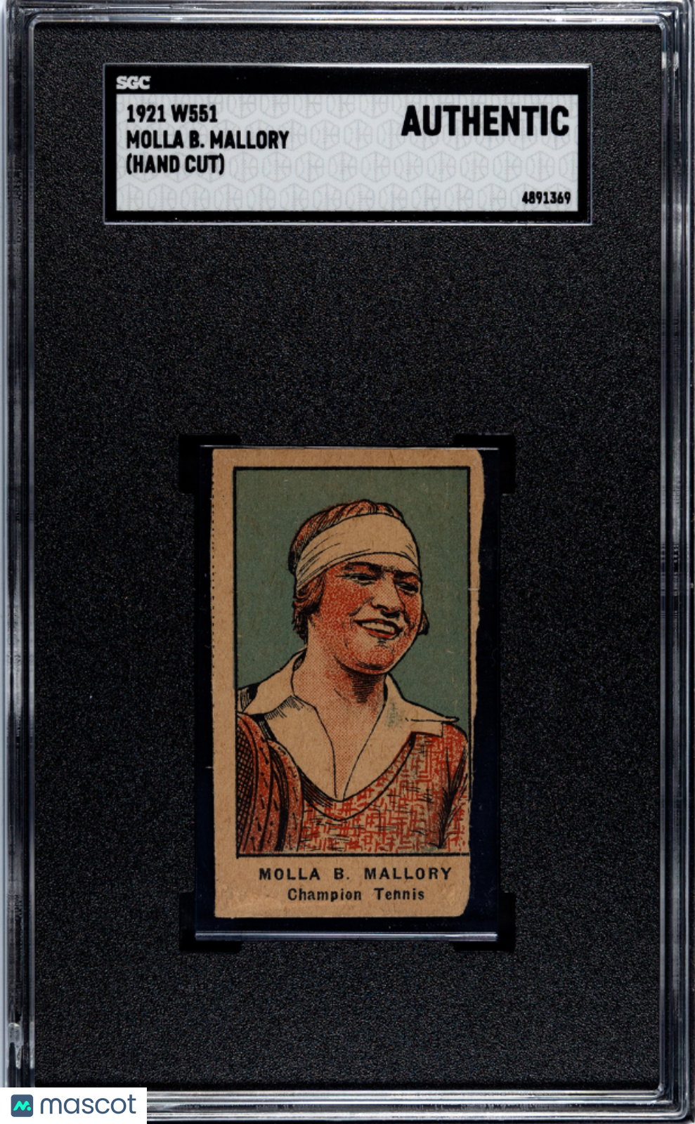 1921 W551 Molla B. Mallory (Hand Cut) SGC A