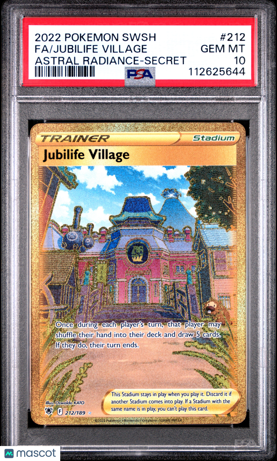 2022 Pokemon Astral Radiance Jubilife Village #212 Astral Radiance-Secret PSA 10