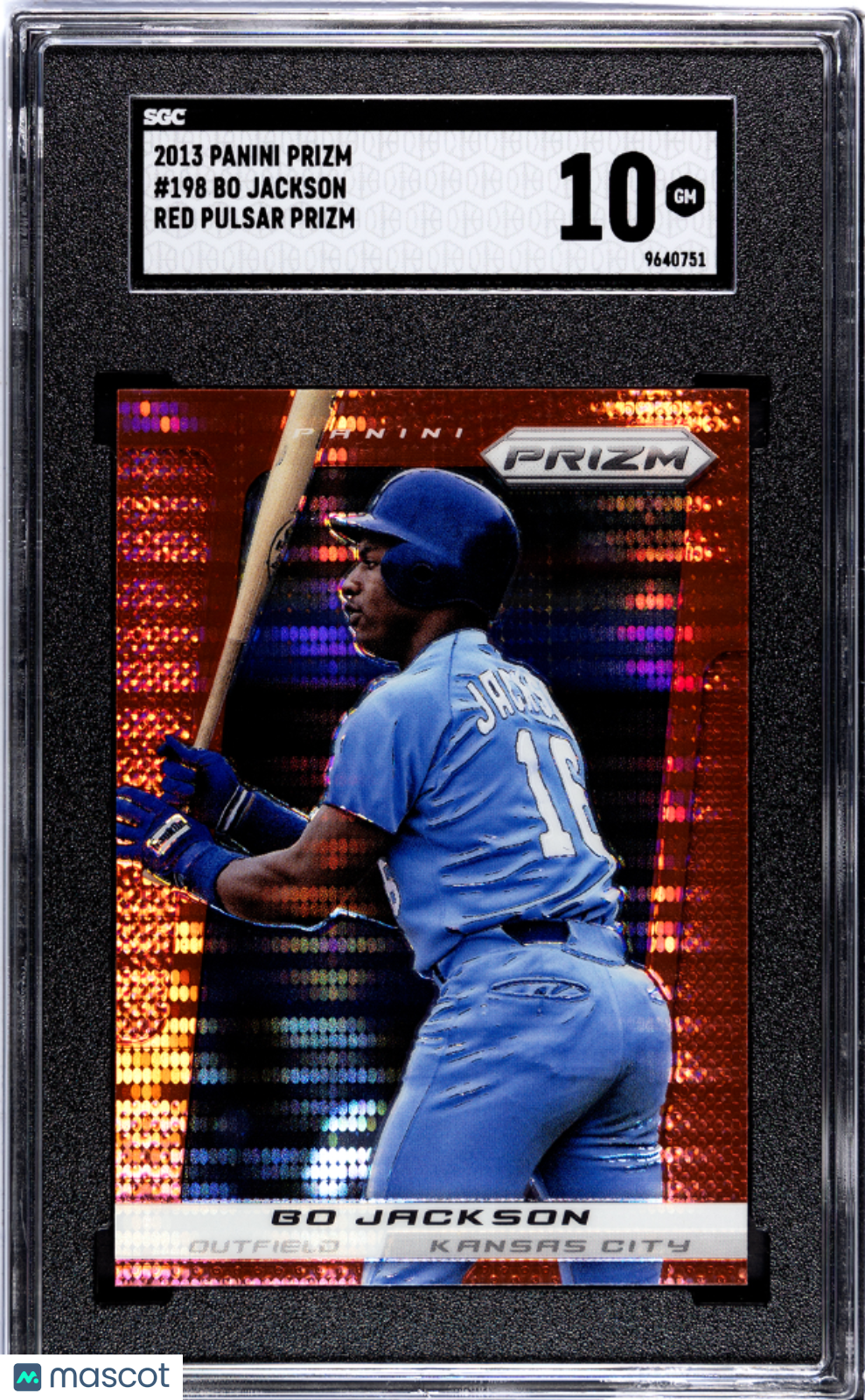 2013 Panini Prizm Bo Jackson #198 Red Pulsar SGC 10