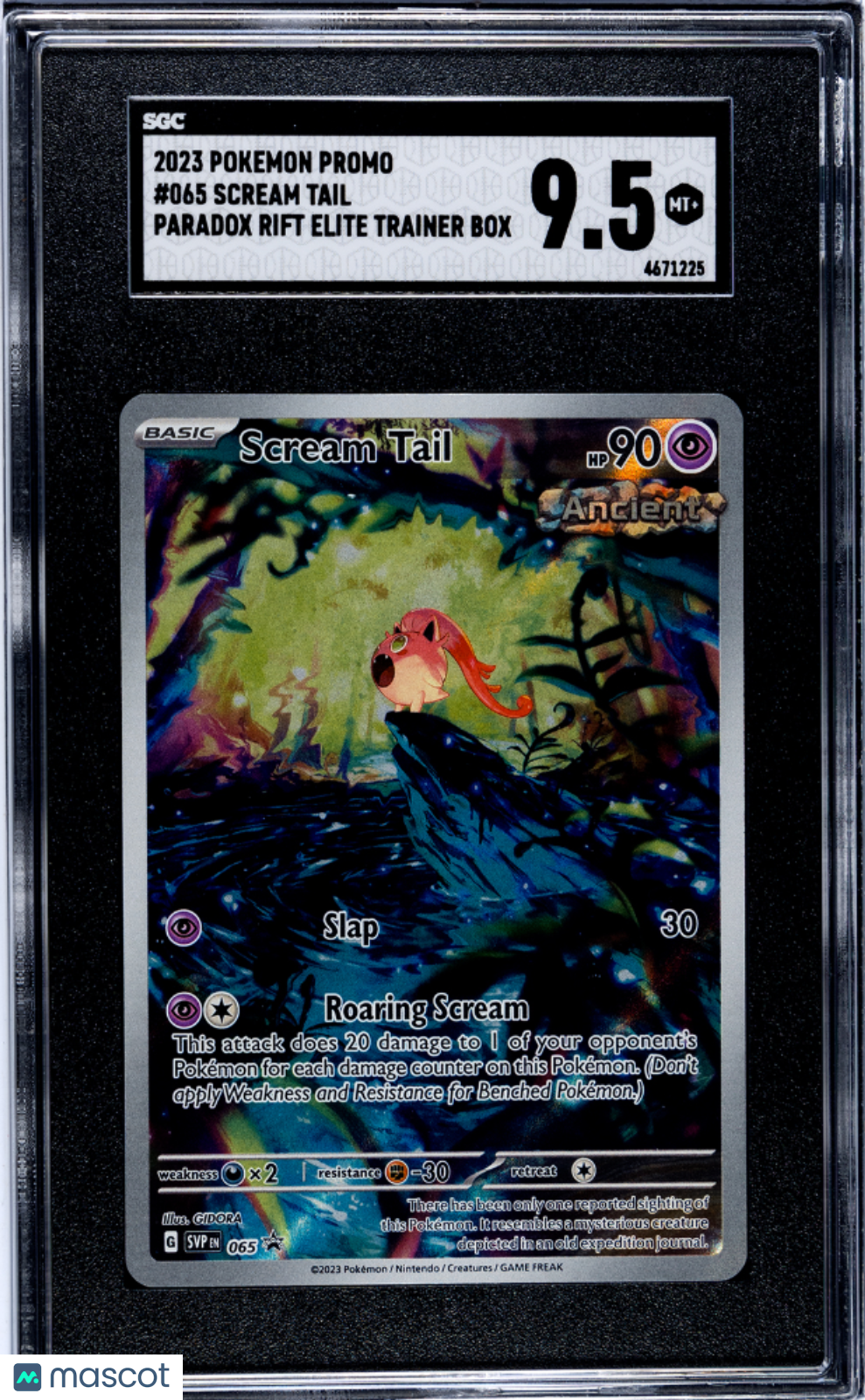 Pokémon TCG Scream Tail #065 SGC 9.5