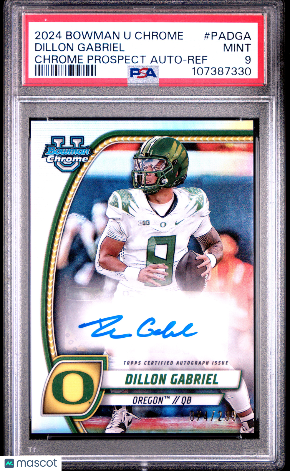 2024 Bowman U. Chrome Prospect Auto Dillon Gabriel #PADGA PSA 9
