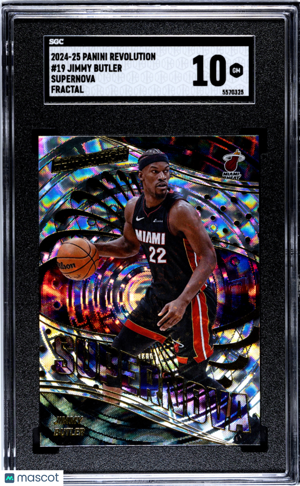 2024 Panini Revolution Jimmy Butler #19 Supernova Fractal SGC 10