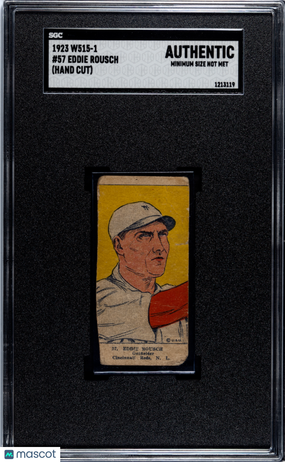1923 W515-1 Eddie Rousch #57 SGC A