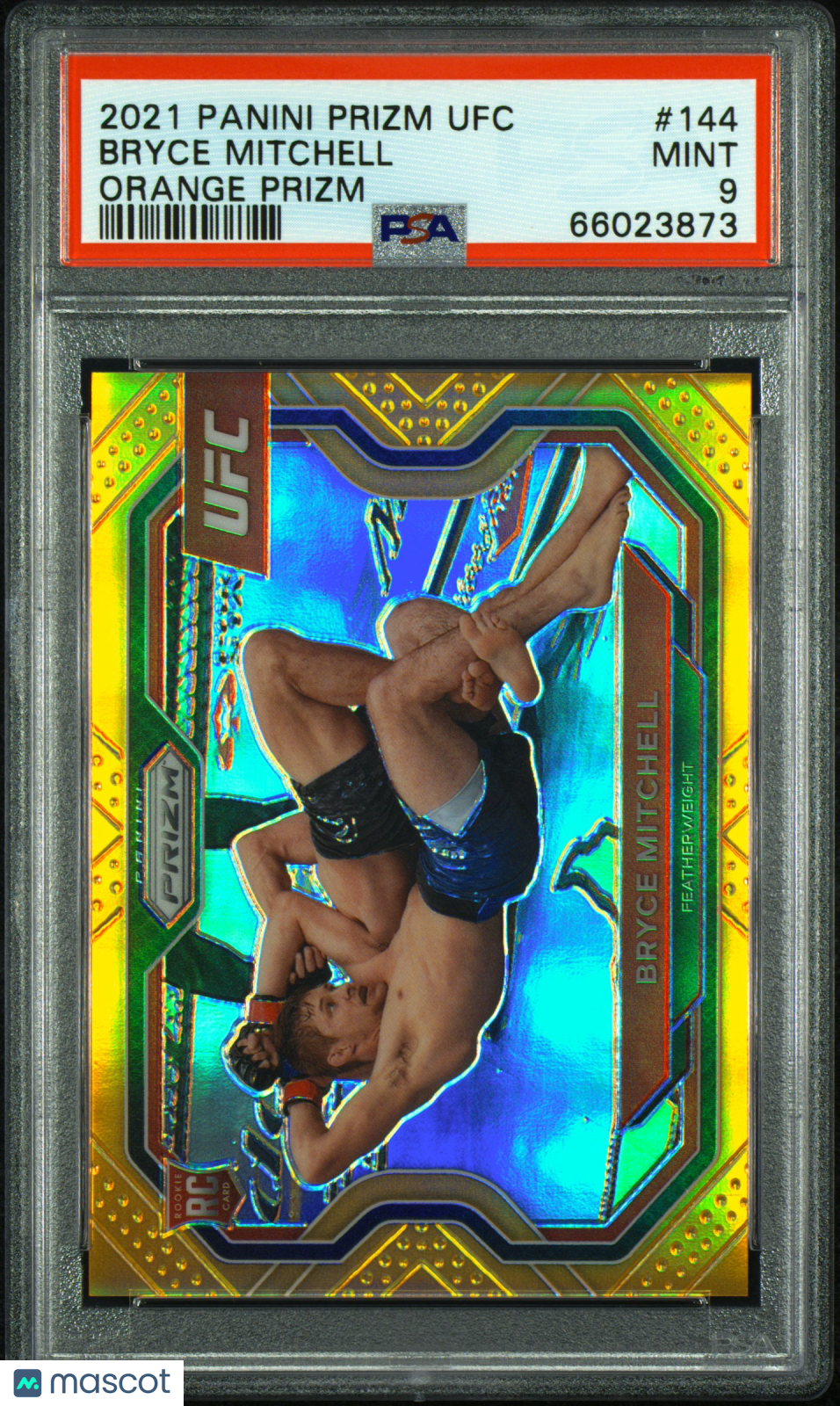 2021 Panini Prizm UFC Bryce Mitchell #144 Orange 33/99 PSA 9