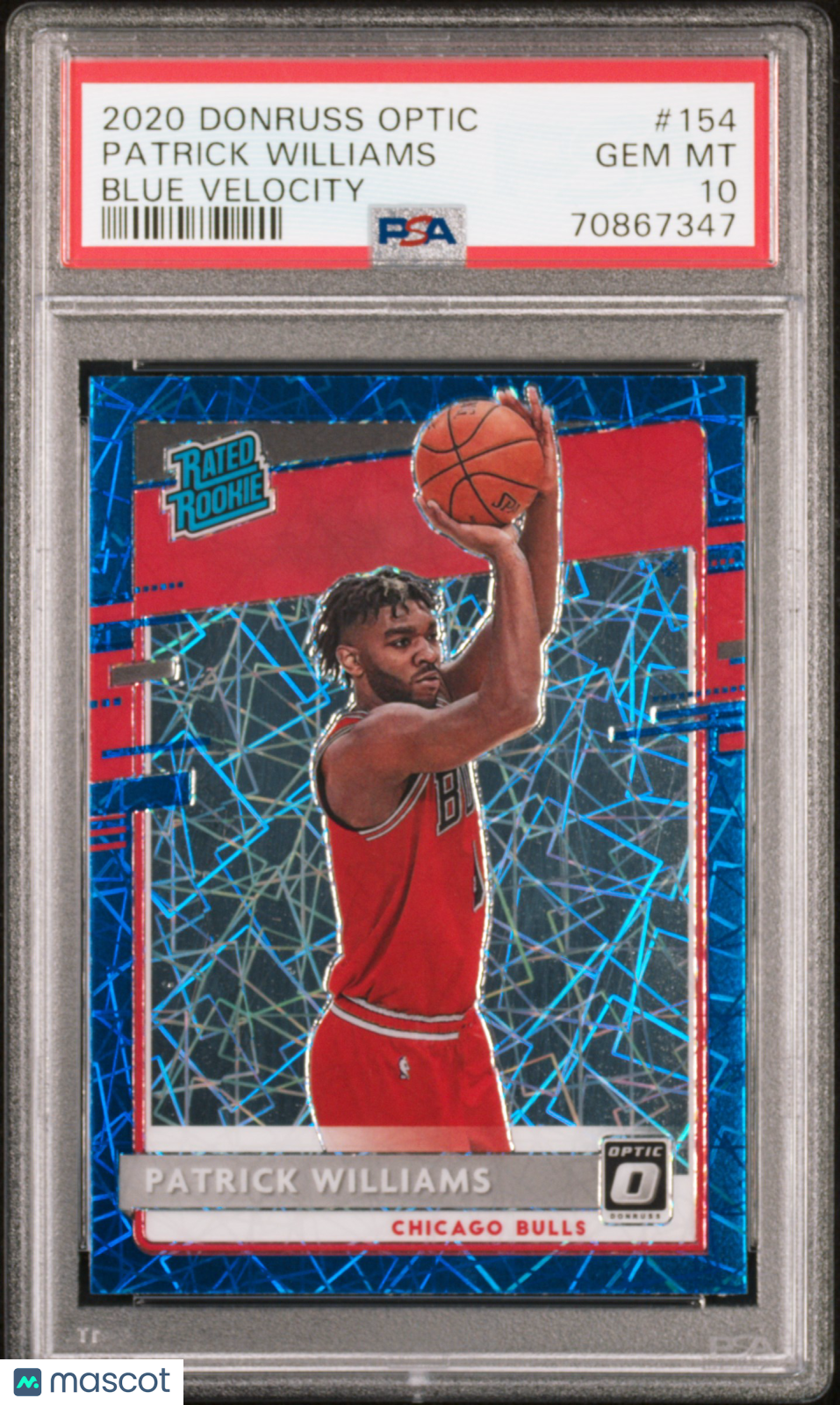 2020 Panini Donruss Optic Patrick Williams #154 Blue Velocity PSA 10