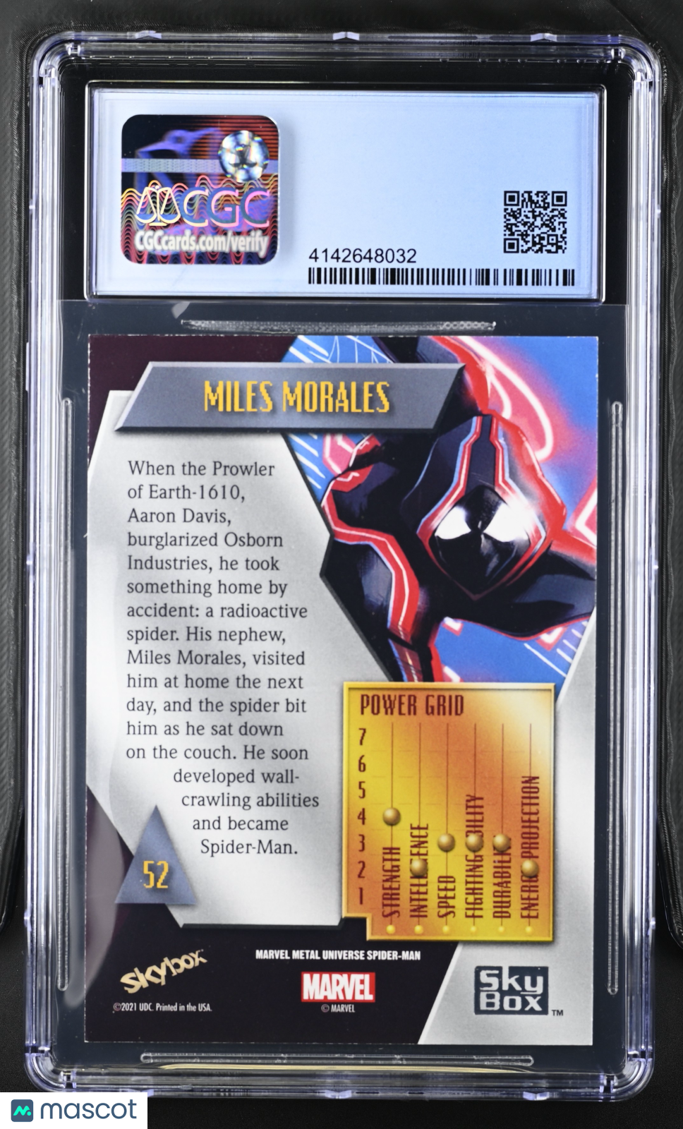 2022 Spider-Man Metal (2022 Upper Deck) Miles Morales #52 CGC 9
