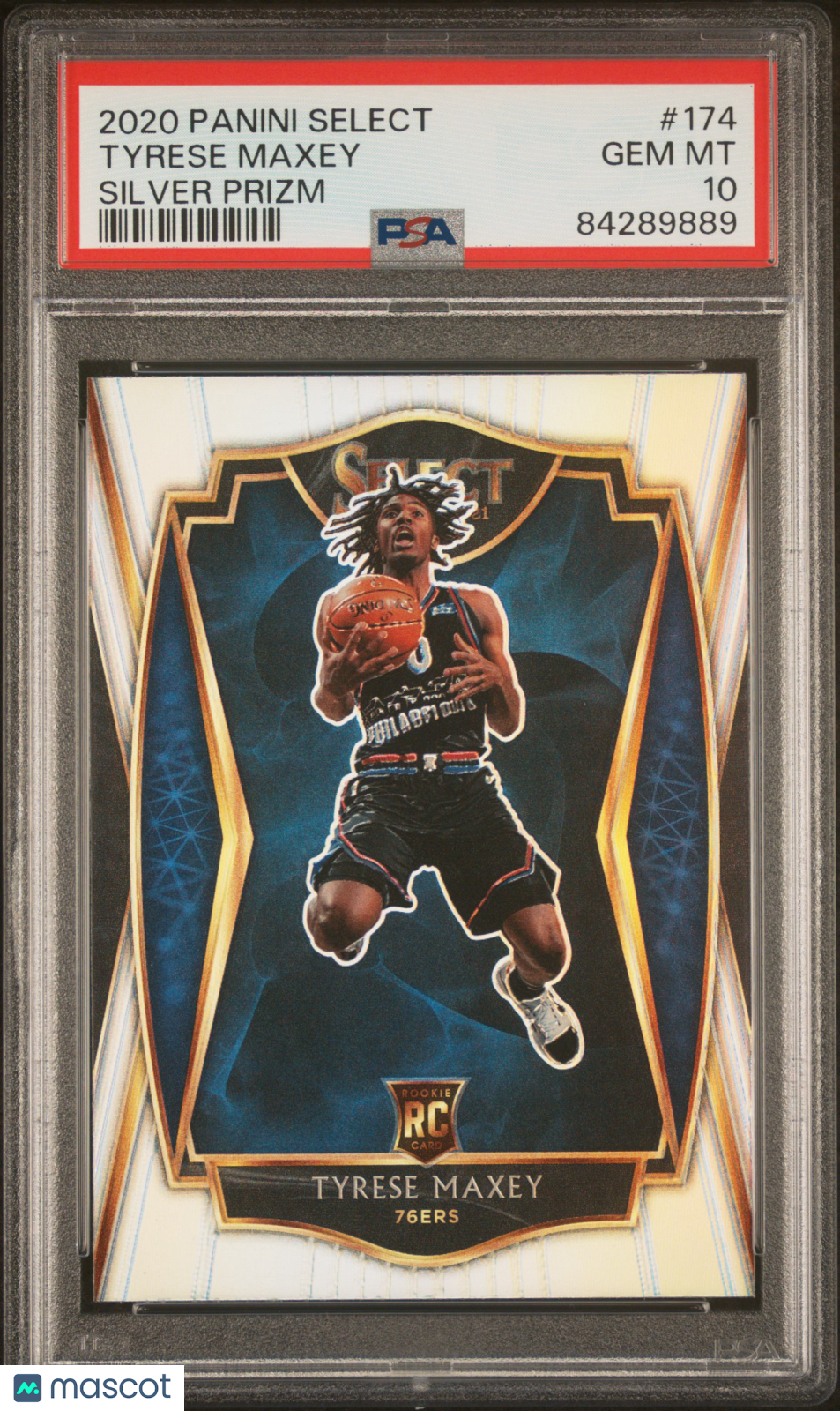2020 Panini Select Tyrese Maxey #174 Silver Prizm PSA 10