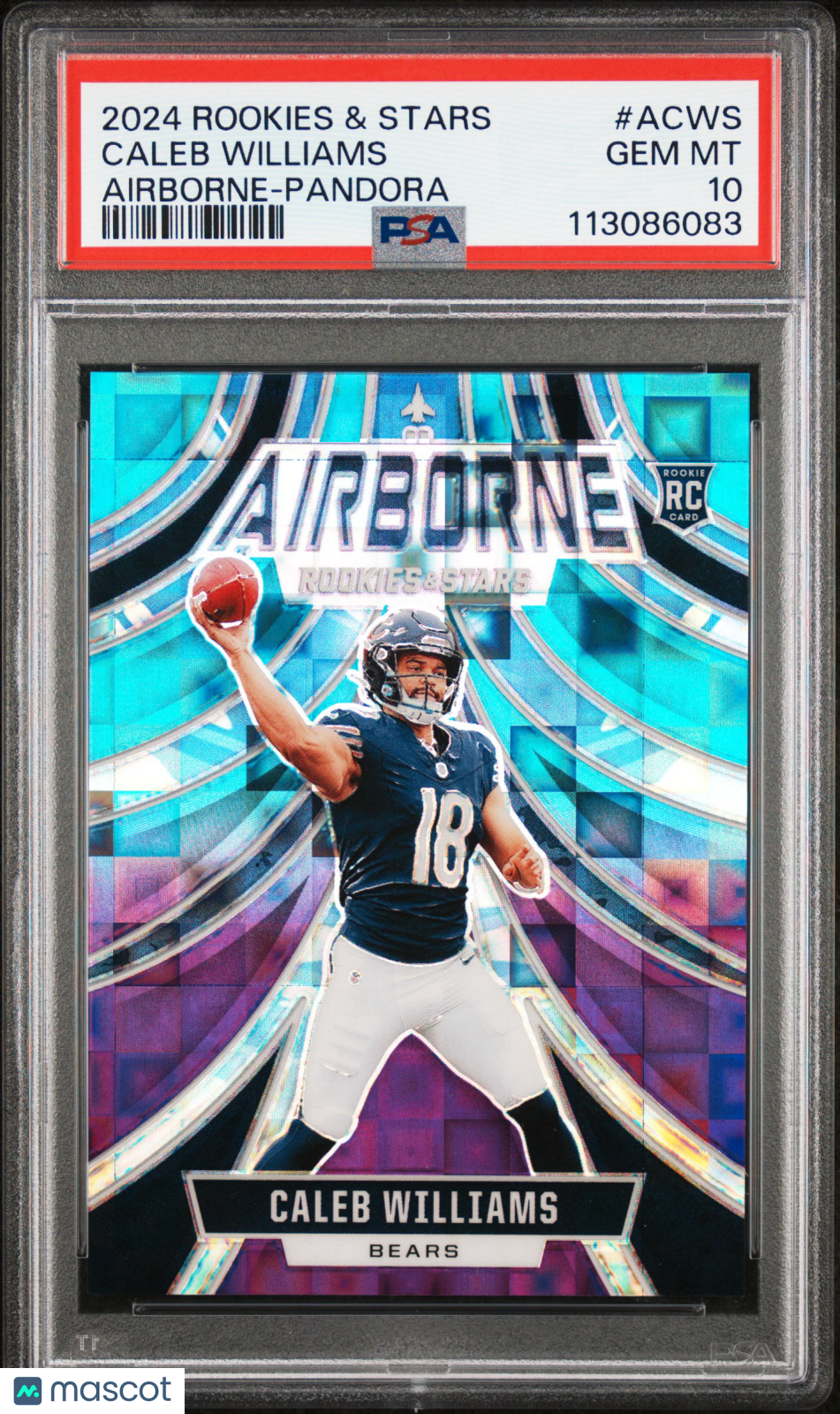 2024 Panini Rookies & Stars Airborne Caleb Williams #ACWS Pandora PSA 10